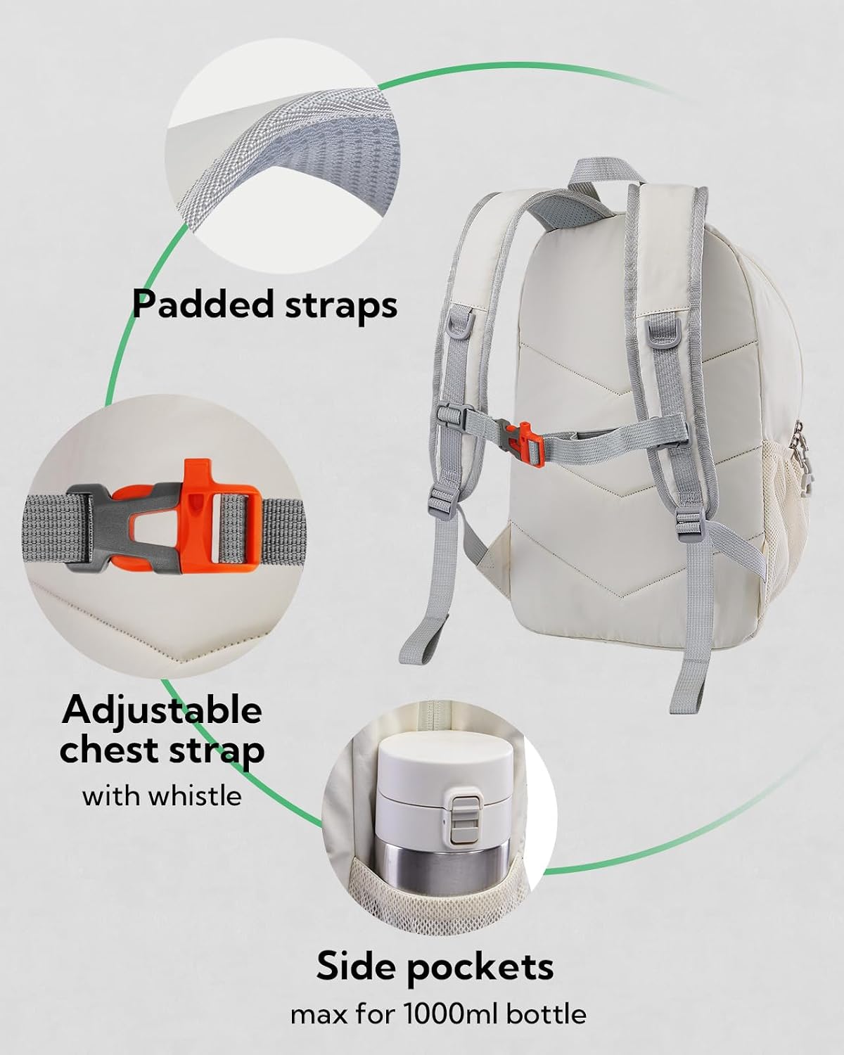 Detalle 2 de Waterfly 12L hiking backpack with chest strap