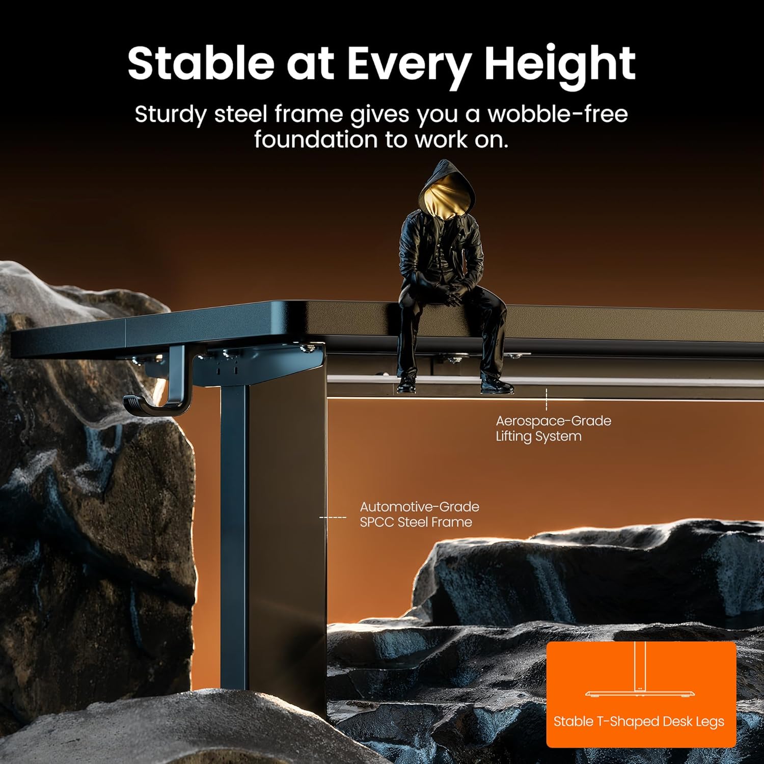 Thumbnail 4 de ErGear Electric Standing Desk 140 x 70 cm with 4 Memory Presets