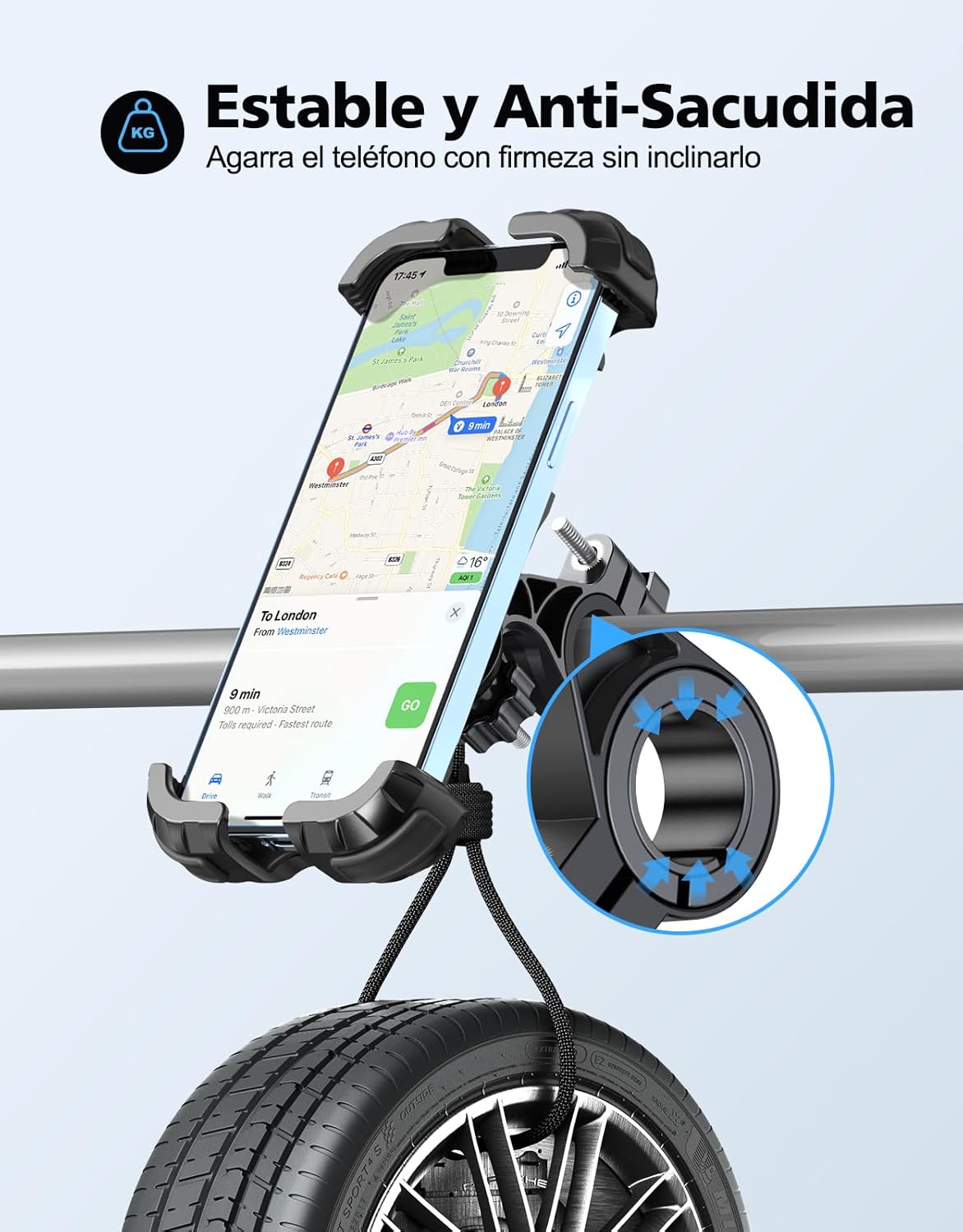 Thumbnail 4 de Glangeh Soporte móvil bici 360° para manillar