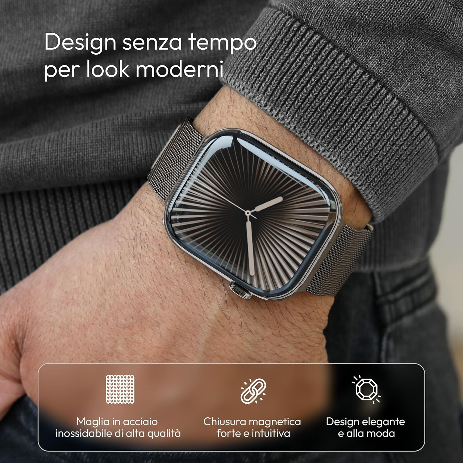 Thumbnail 1 de VONMÄHLEN Milanese Loop 2: cinturino magnetico in acciaio inox per Apple Watch Ultra 2, elegante e regolabile