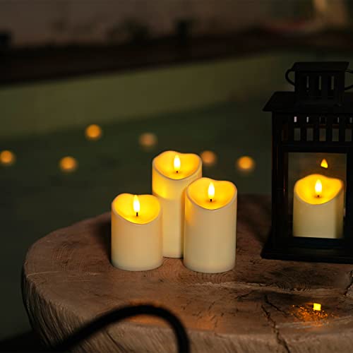 Thumbnail 6 de Homemory Outdoor-LED-Kerzen, 3er-Set mit Fernbedienung und Timer