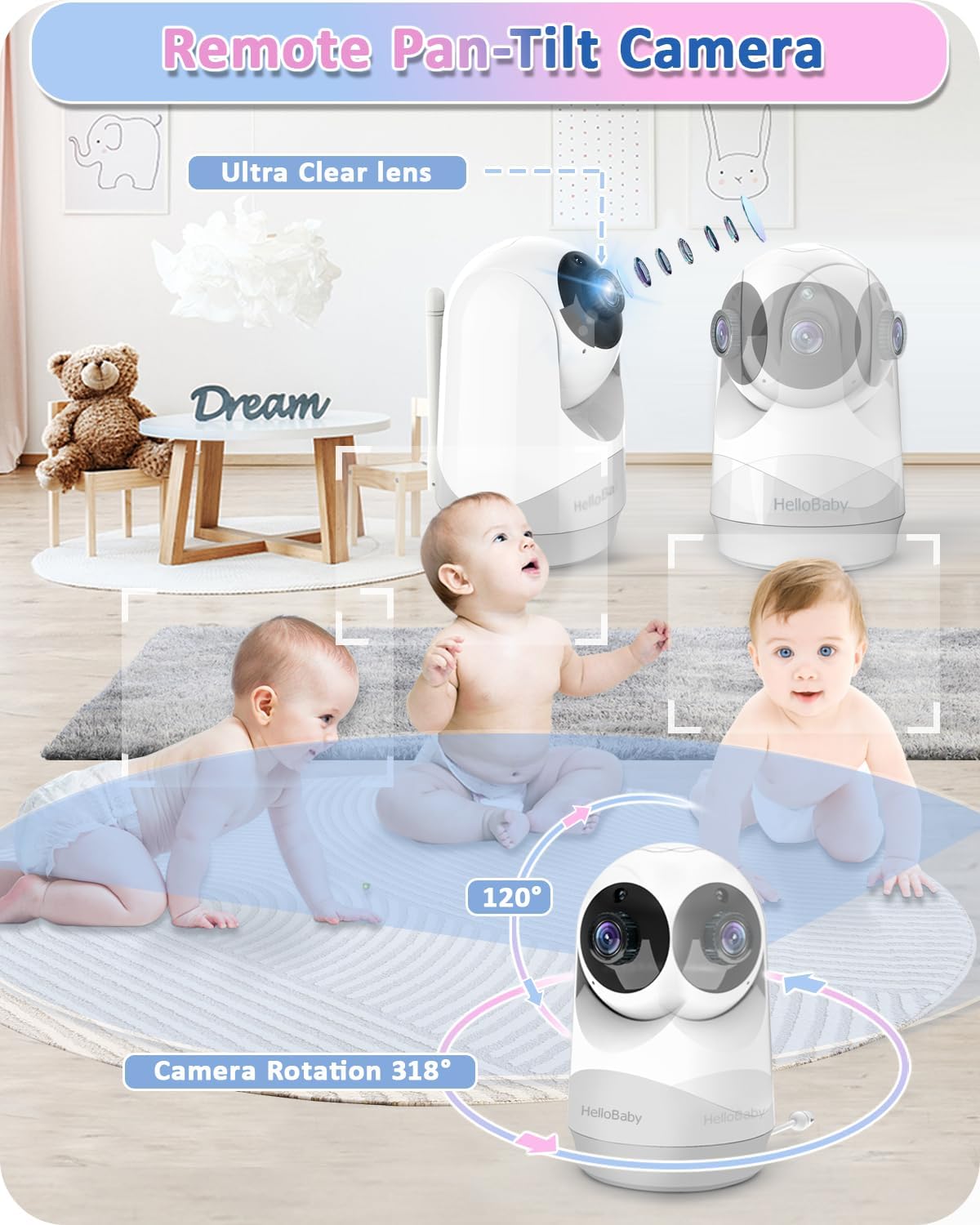 Thumbnail 5 de HelloBaby Babyphone mit 29-Stunden-Akku
