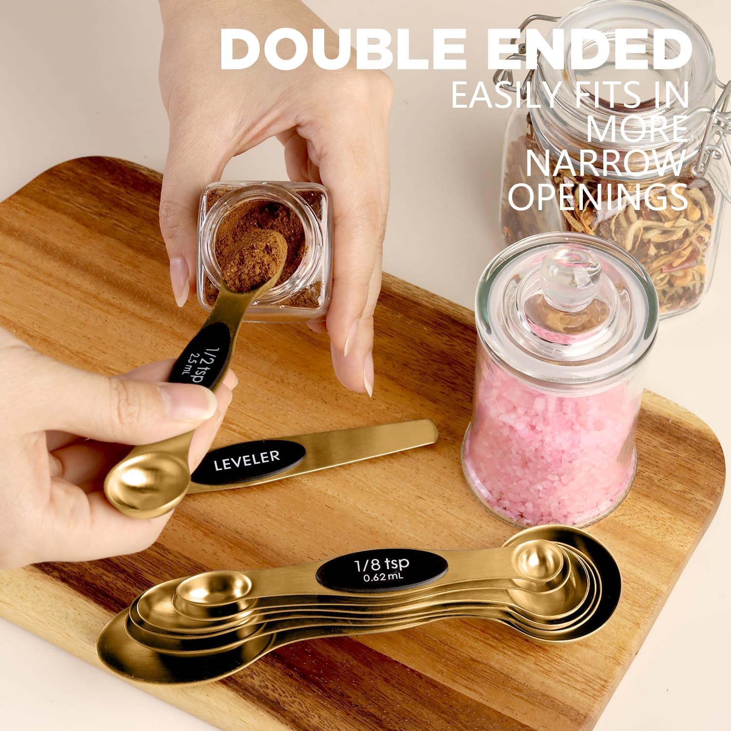 Detalle 2 de ChefAide Measuring Spoon Set, Stainless Steel