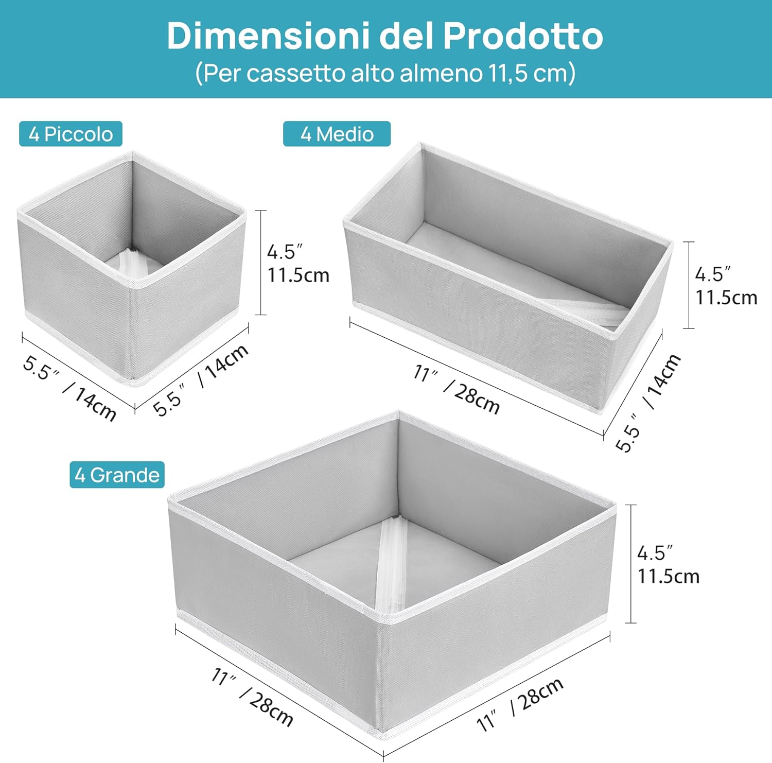 Thumbnail 1 de Vtopmart 12 Pack Drawer Organiser for Underwear
