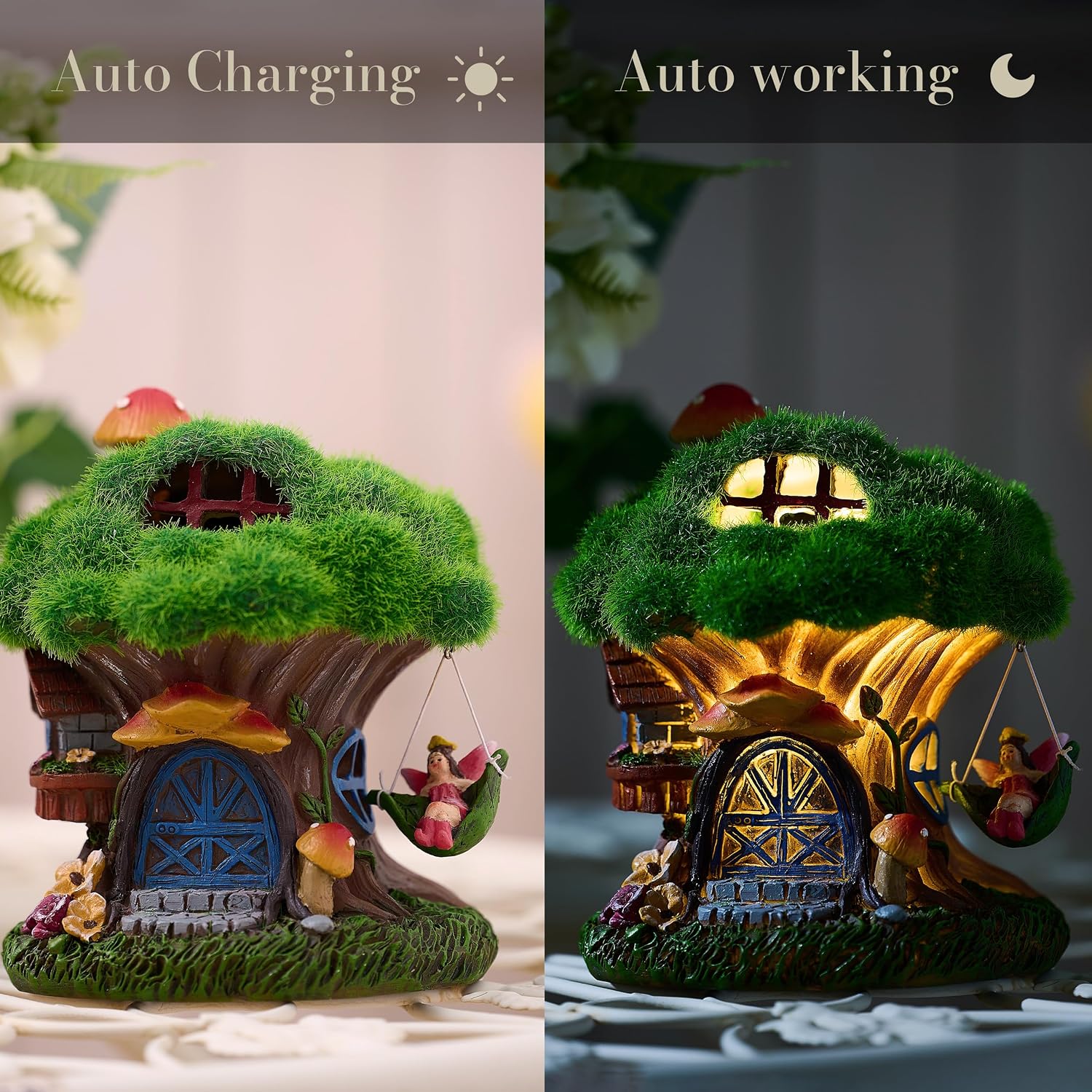 Thumbnail 4 de TERESA'S COLLECTIONS Solar Fairy Tree House 13CM