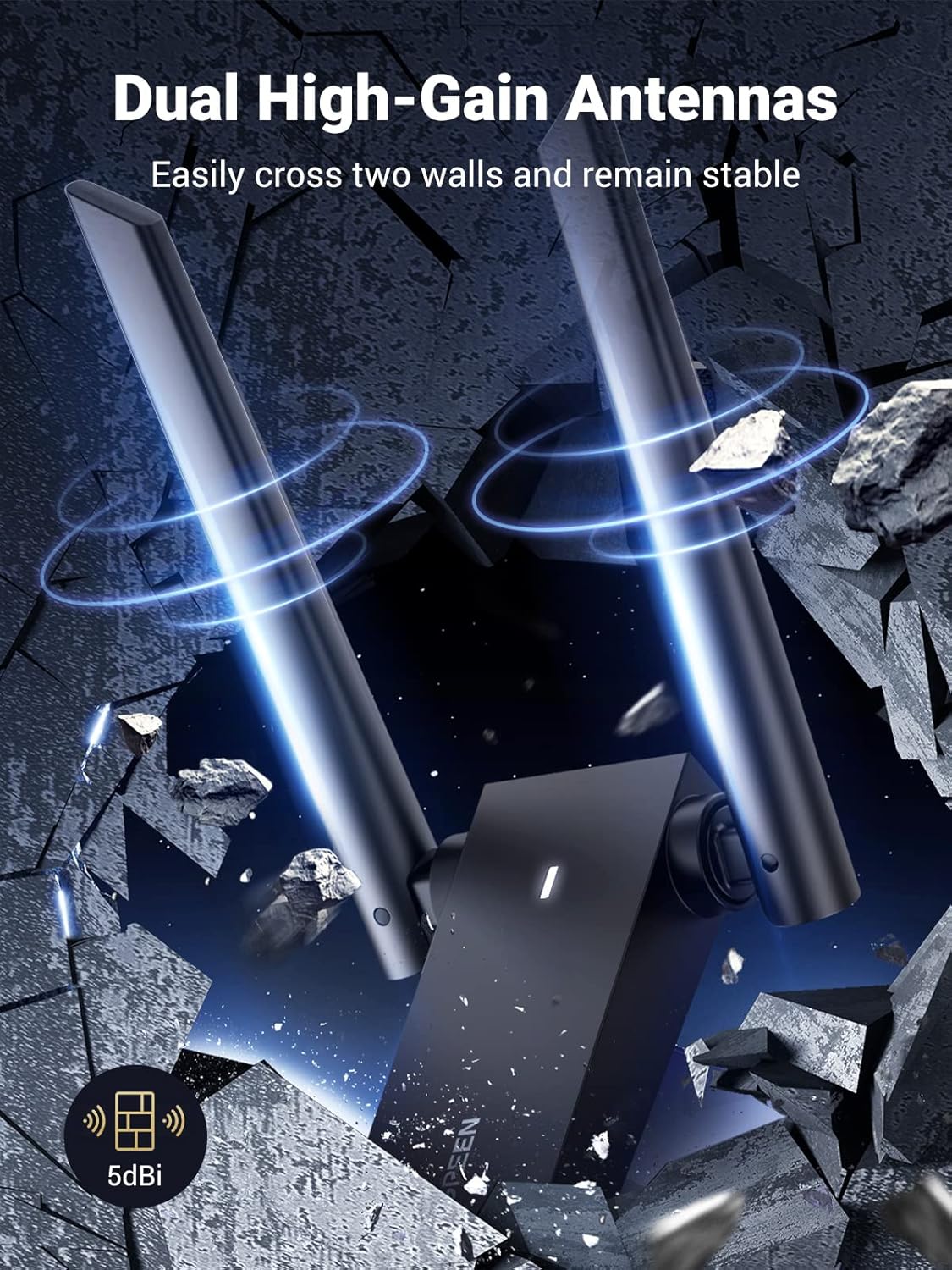 Thumbnail 3 de UGREEN Clé WiFi AC1300 📡