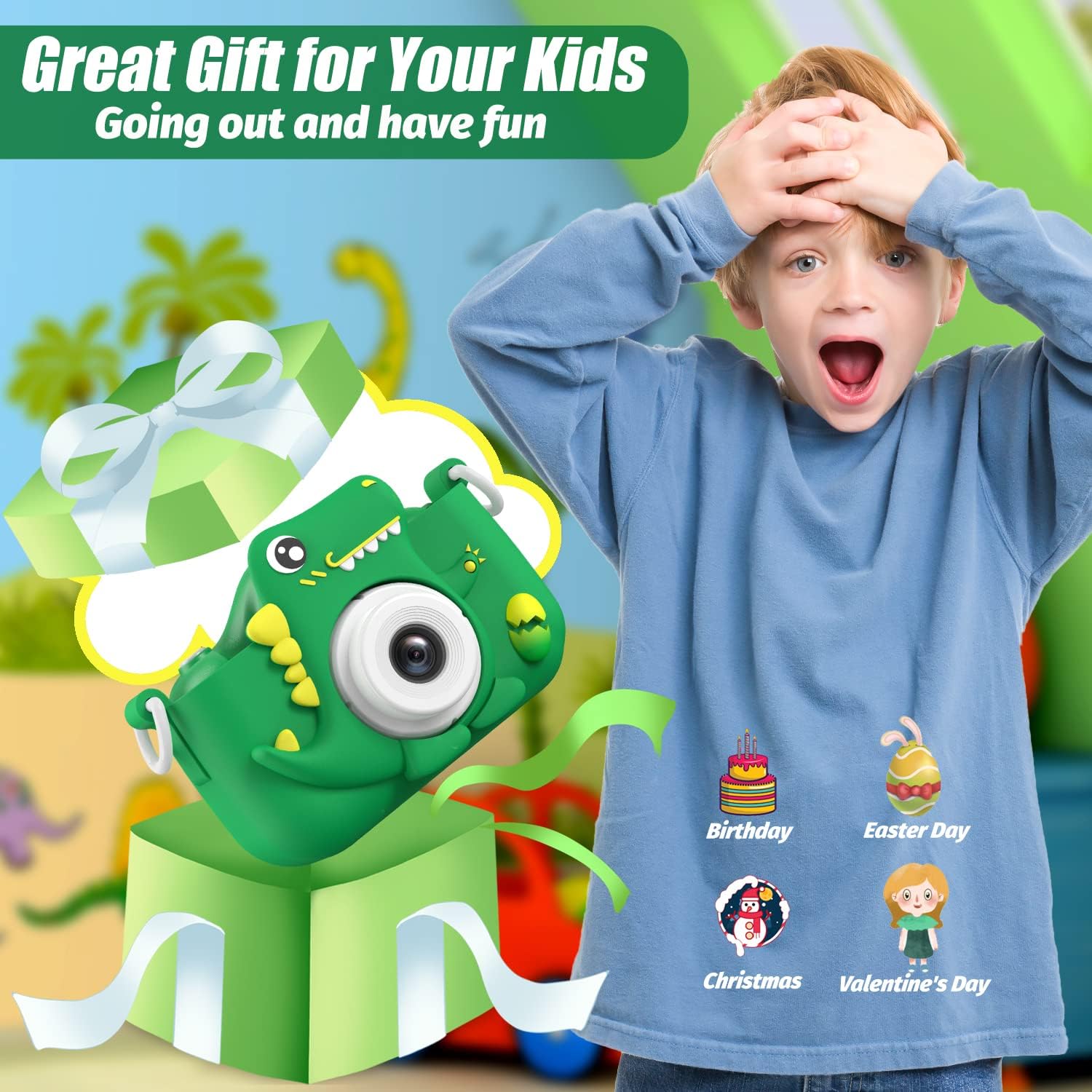 Thumbnail 5 de Upgrade Dinosaur Kids Camera 1080P