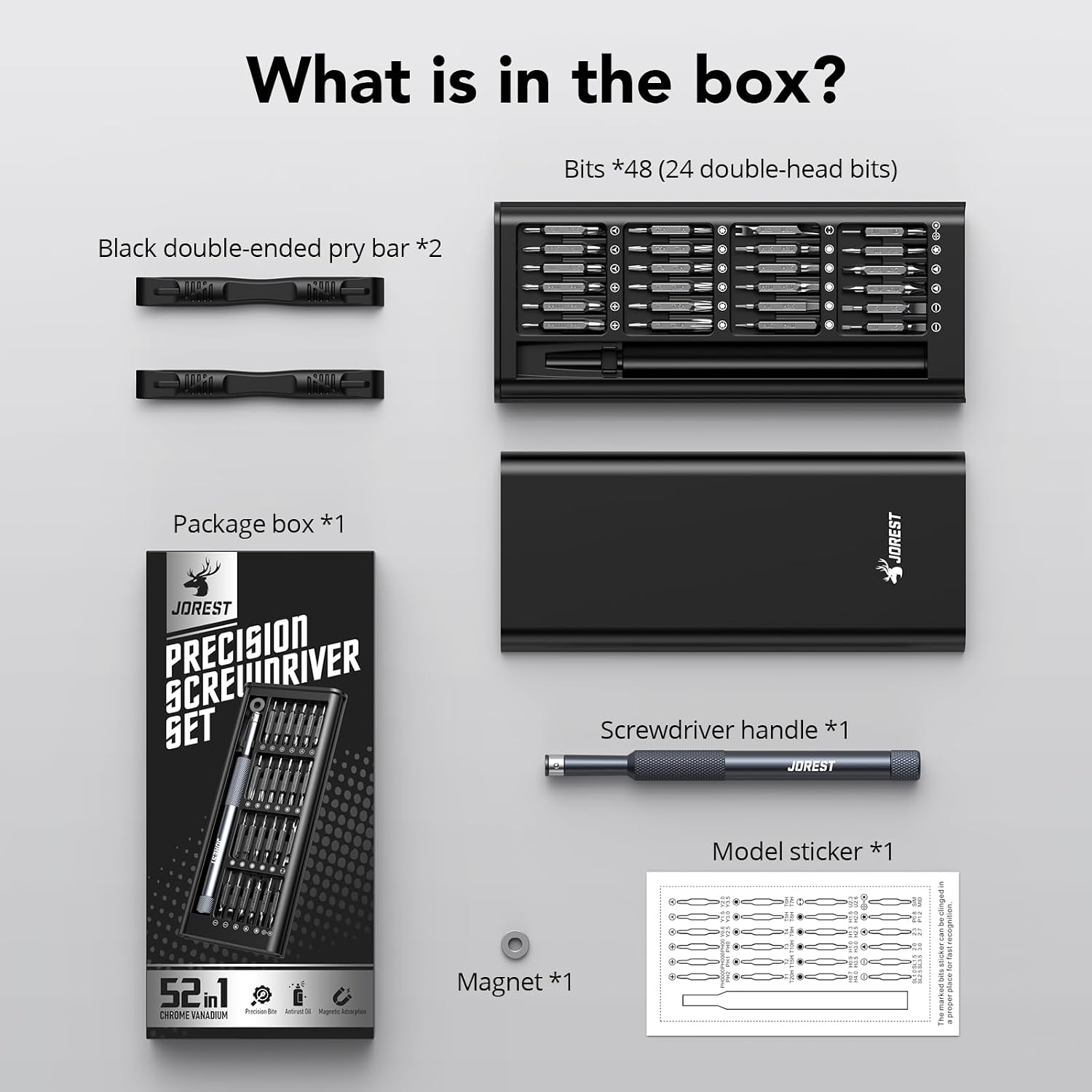Thumbnail 6 de Jorest AJJOJM0601ORDJPR1 52-in-1 Precision Screwdriver Set with Magnetic Bits