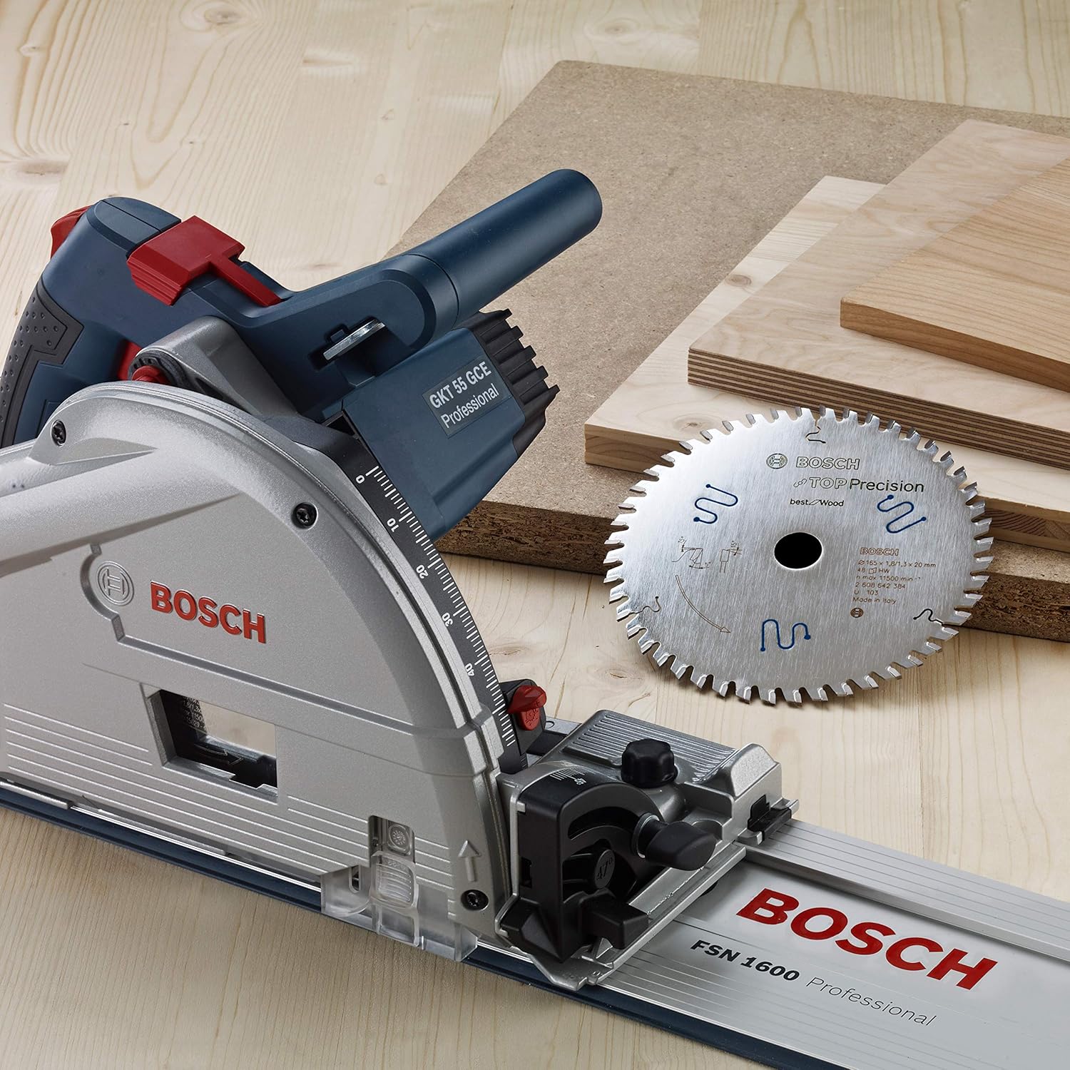 Detalle de Bosch Lame de scie circulaire Top Precision pour bois – 165 x 20 x 1,8 mm, 48 dents