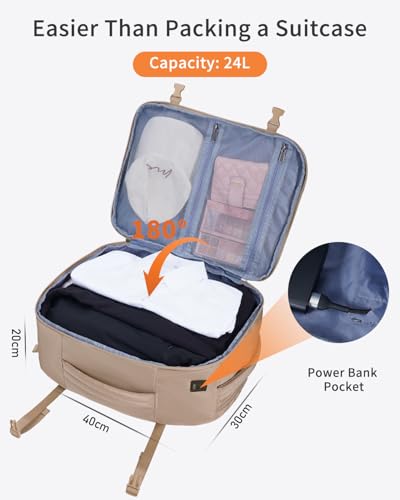 Thumbnail 3 de ECOHUB Mochila de cabina para Ryanair 40x30x20 cm (24 L) con 13 compartimentos, 0,55 kg y tejido PET reciclado