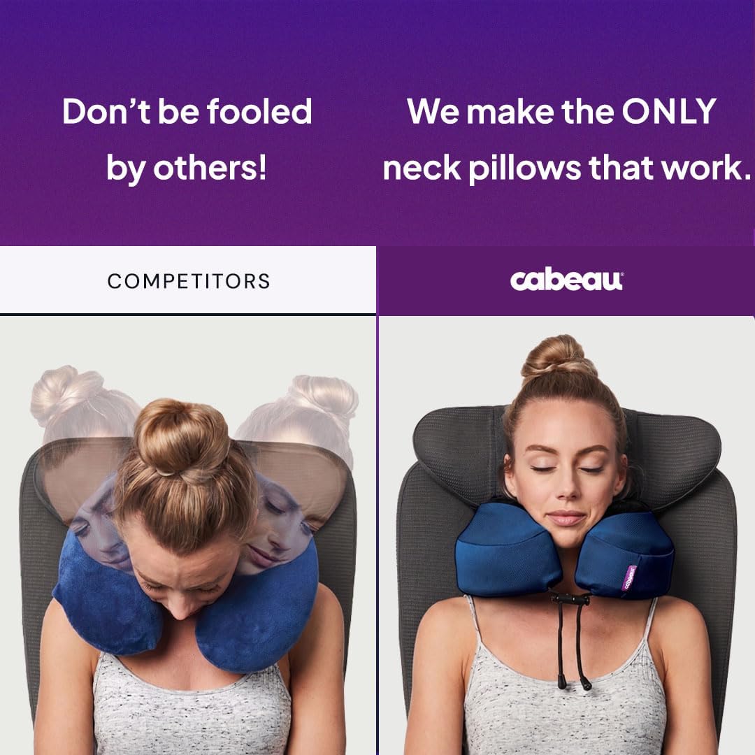 Detalle de Cabeau Evolution S3 Travel Pillow – Premium-Nackenstütze mit S3-Gurtesystem