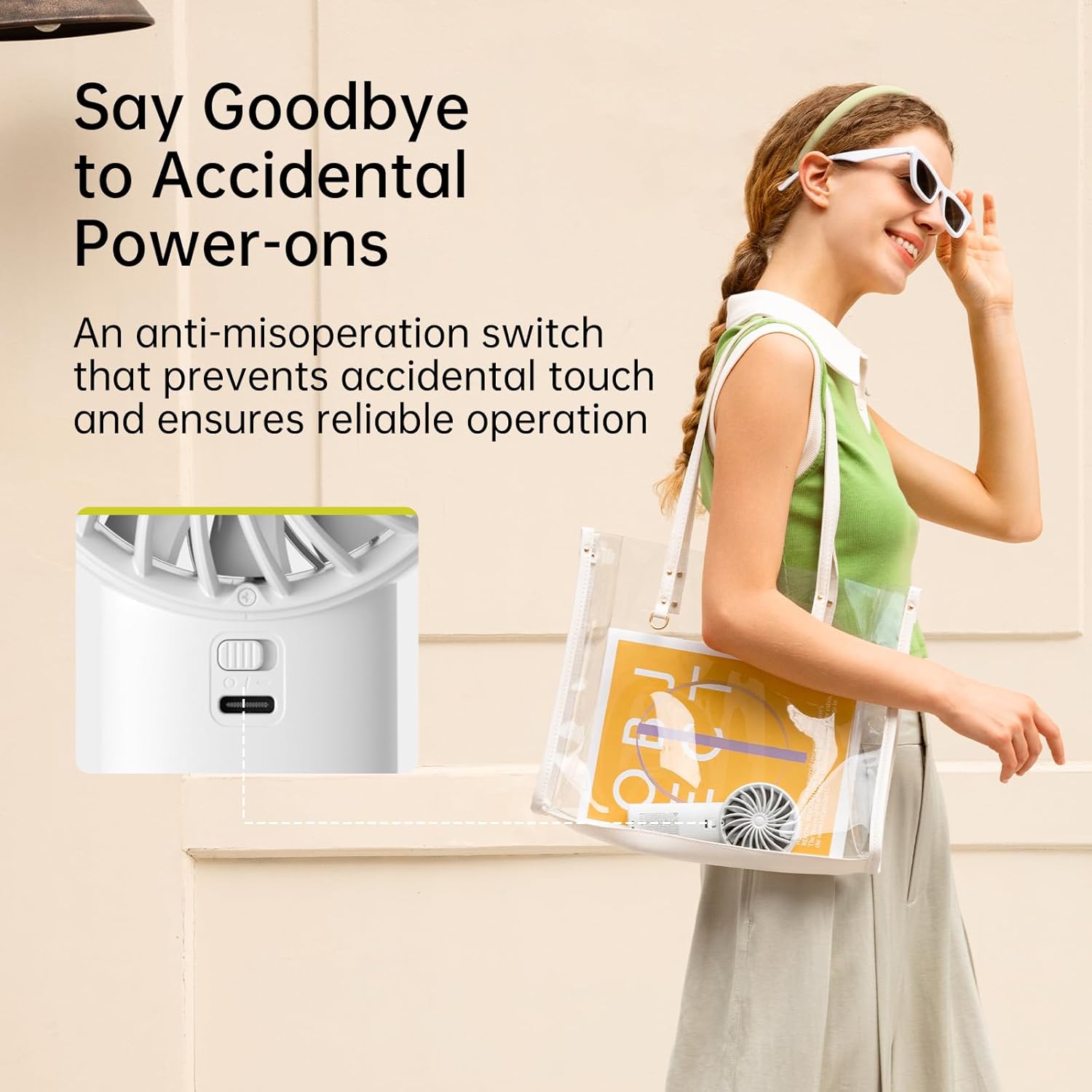 Thumbnail 6 de JISULIFE LIFE4 handventilator, 5 standen, 5000 mAh en led-display