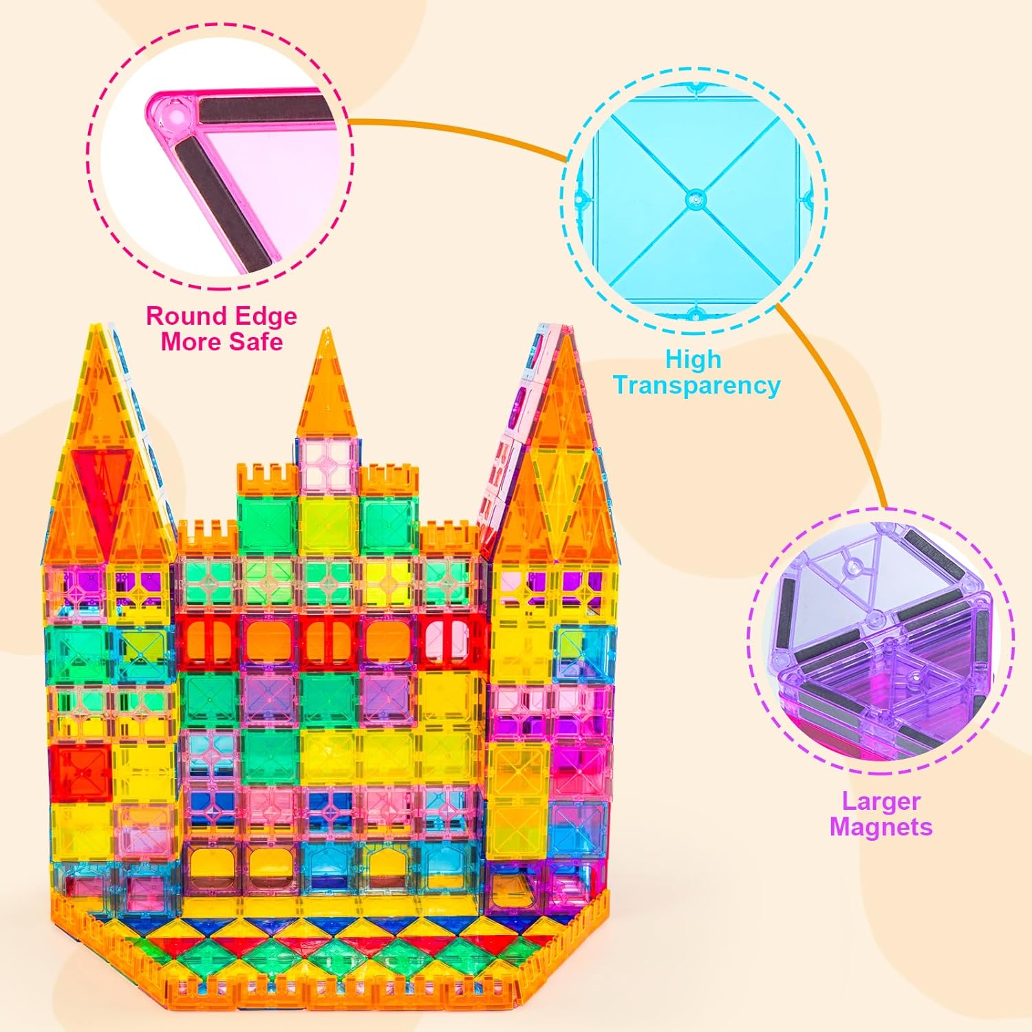 Thumbnail 1 de Diytoy Magnetic Tiles: 100-Piece 3D Building Set for ST math and STEM Play