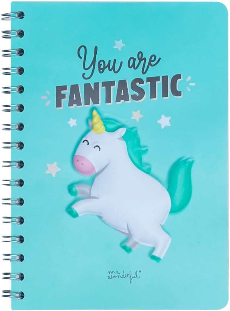 Detalle de Mr.Wonderful - Quaderno A5 3D Unicorn