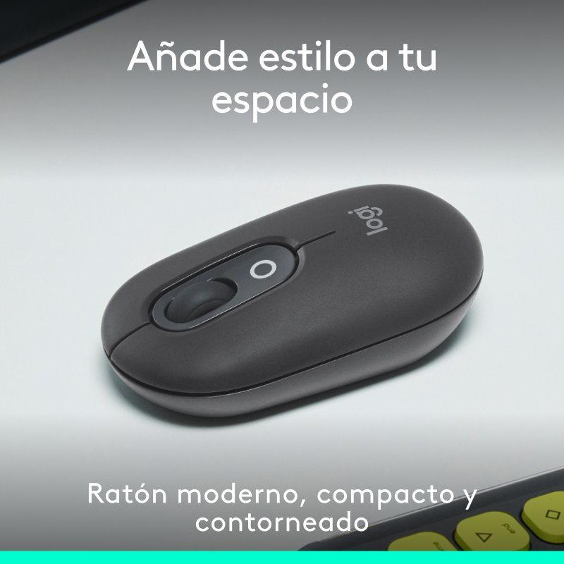 Detalle de Logitech POP Mouse: ratón inalámbrico compacto con emojis personalizables