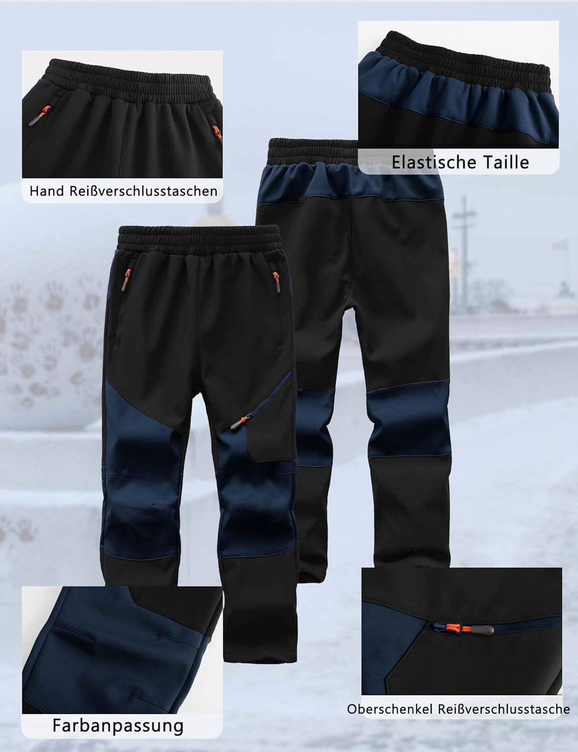 Thumbnail 3 de HFDWYJ Kinder Softshellhose für Schneesport
