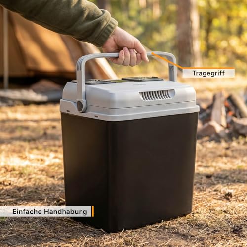 Thumbnail 5 de TZS First Austria Thermoelektrische Kühlbox 32L – 18°C Kühlleistung, 230V/12V/USB-C PD 3.0 – Mobile Minibar für Auto & Camping, Schwarz/Grau