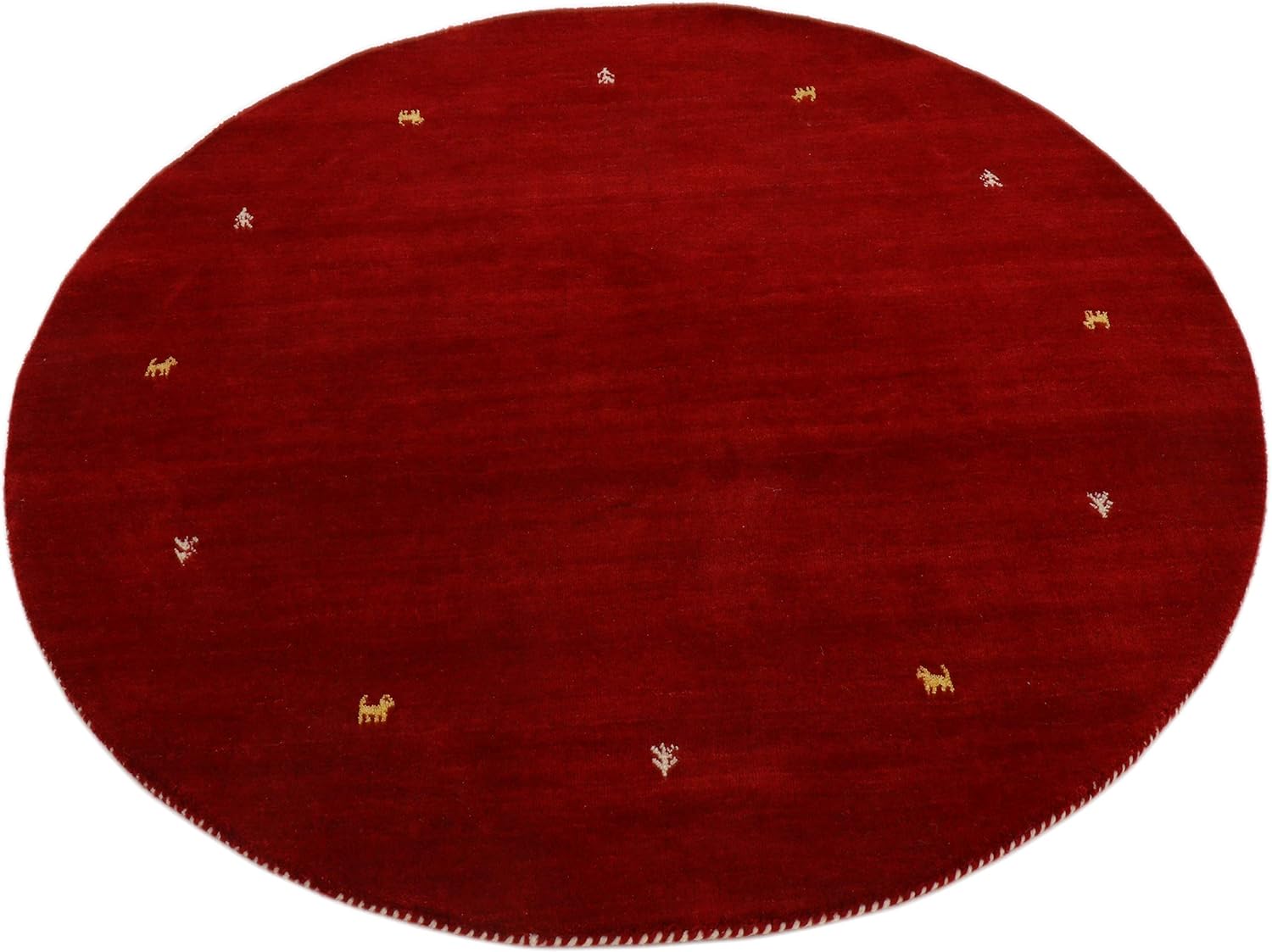 Thumbnail 1 de CarpetFine Alfombra Redonda Gabbeh Uni Rojo Ø 300 cm 🛋