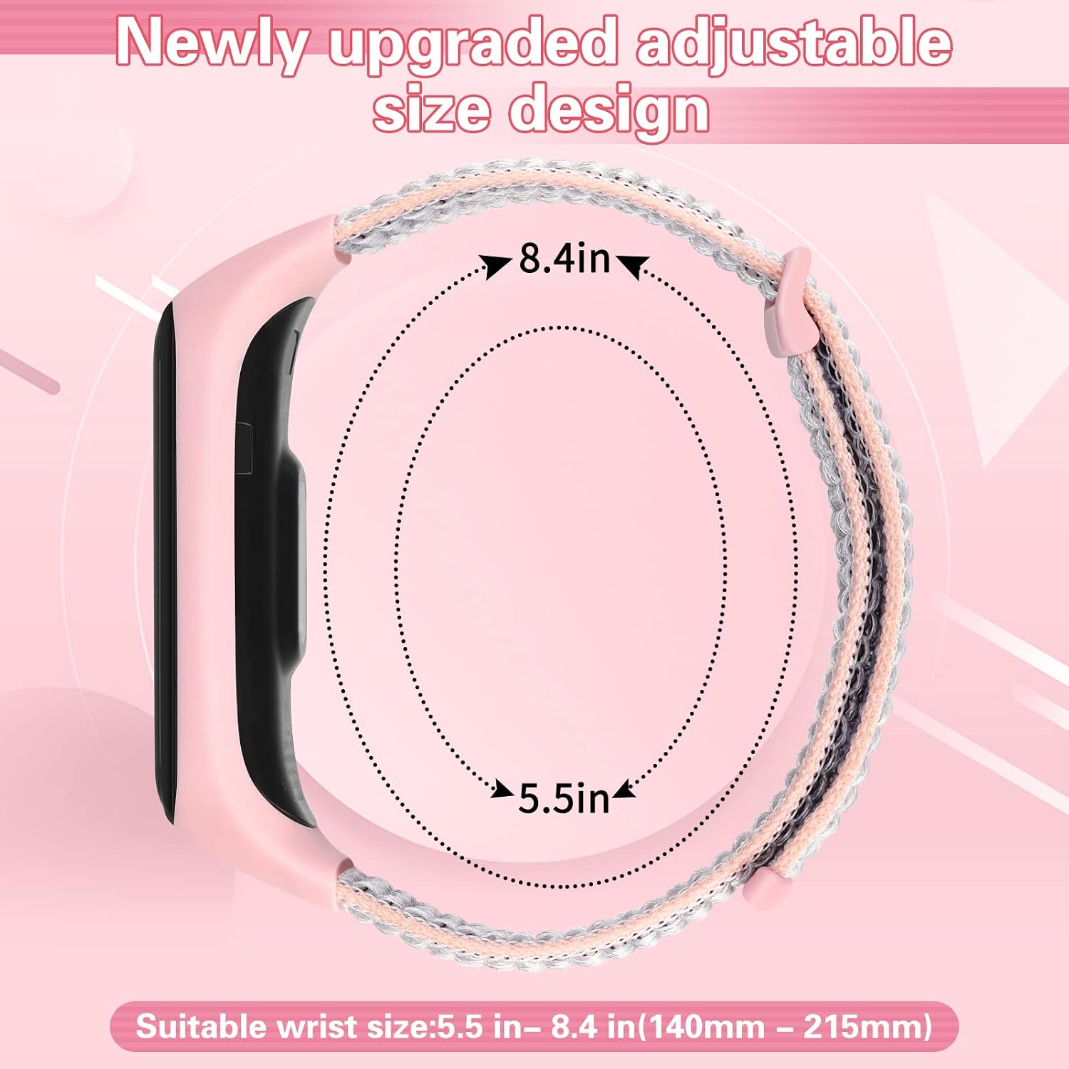 Detalle de TumpCez Solo Loop Nylon Strap for Samsung Galaxy Fit 2 – Adjustable, Skin‑Friendly Replacement Wristband