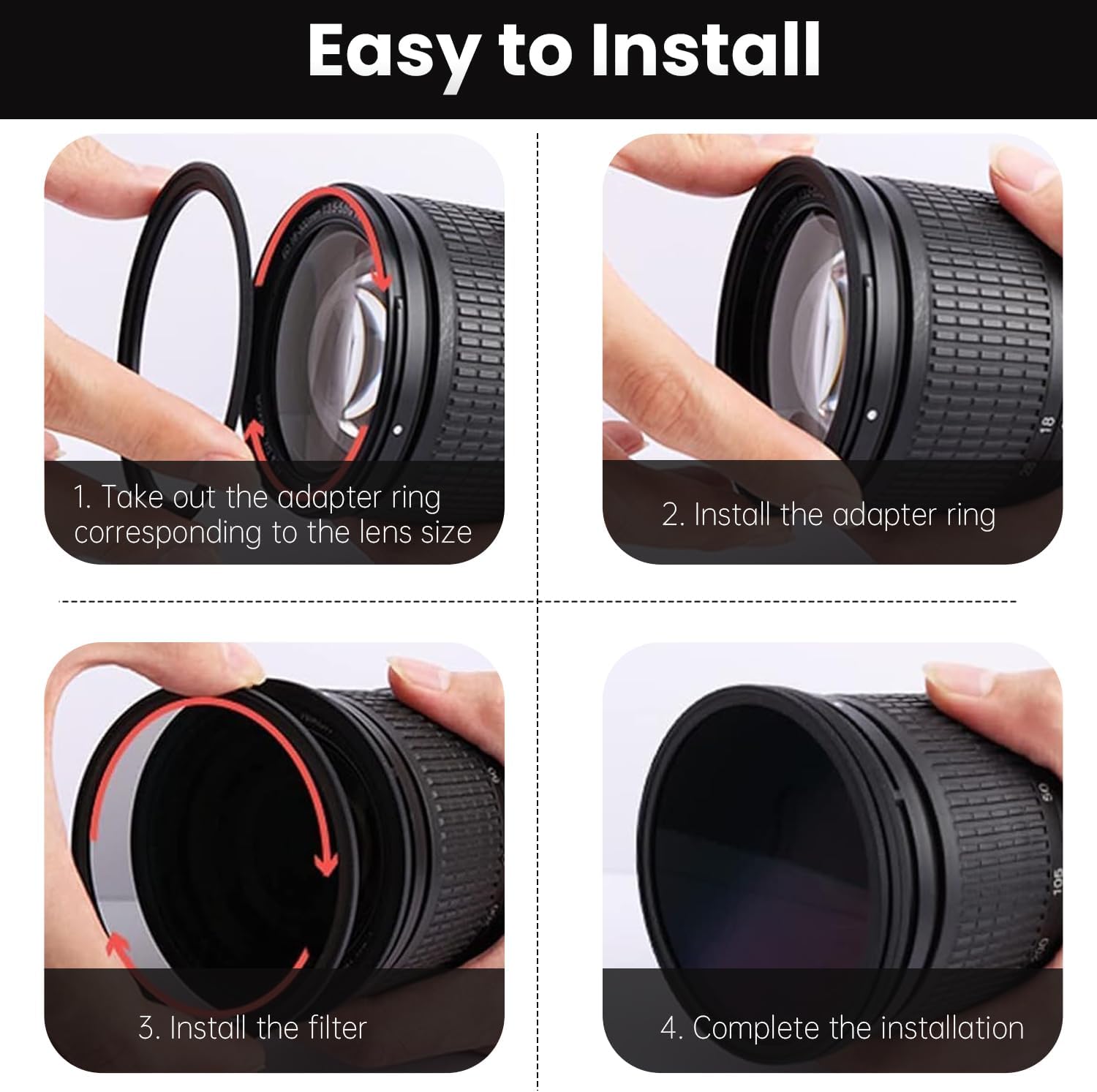 Thumbnail 3 de Metall Step-Down Ring 46mm auf 43mm