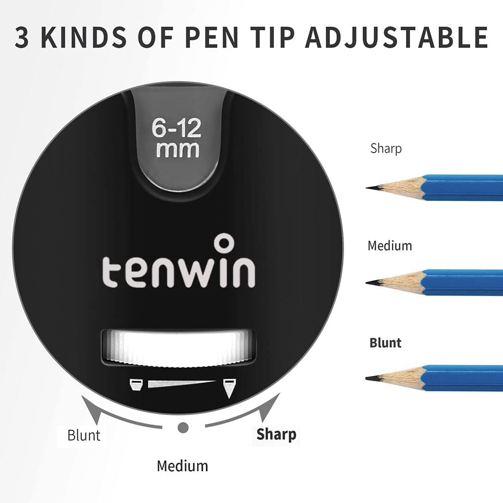 Detalle 2 de Electric Pencil Sharpener 6–12mm, Auto Stop ✏