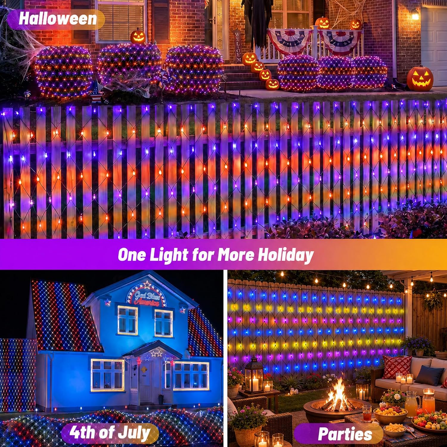 Detalle de Halloween Net Lights, 200 LEDs