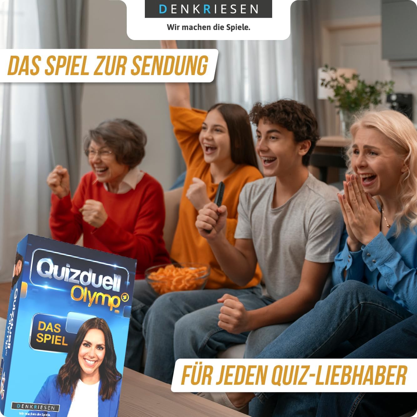 Thumbnail 1 de DENKRIESEN Quizduell Olymp Brettspiel mit 1200 Fragen