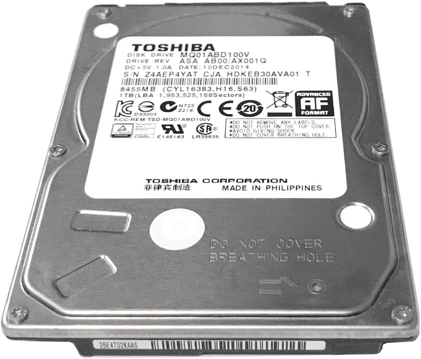 Detalle 1 de 東芝 MQ01ABD100V 2.5インチ内蔵HDD 1TB・5400RPM・SATA 3.0Gb/s・8MBキャッシュ