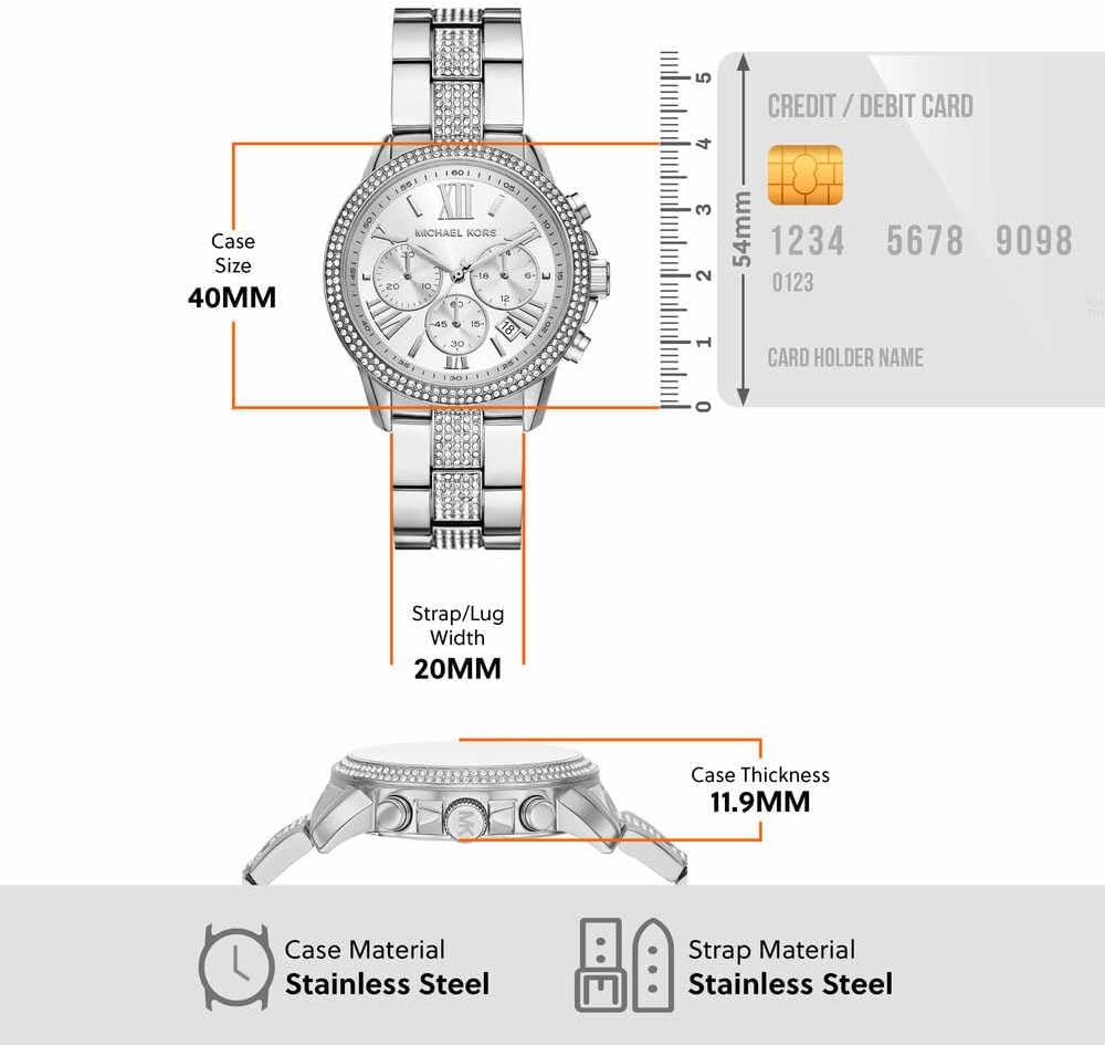 Thumbnail 6 de Michael Kors Brynn Damen-Uhr – Quarz-Chronograph, Edelstahlarmband, 40 mm