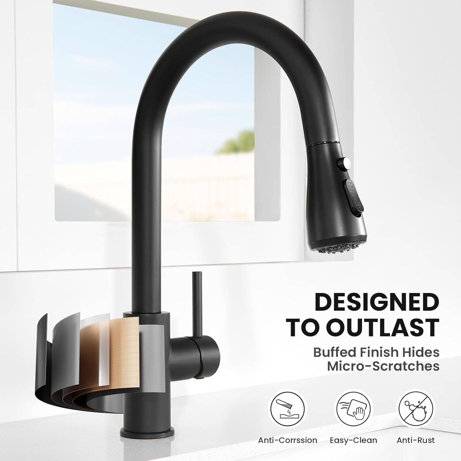 Thumbnail 6 de DERW Black Kitchen Tap 15.39in