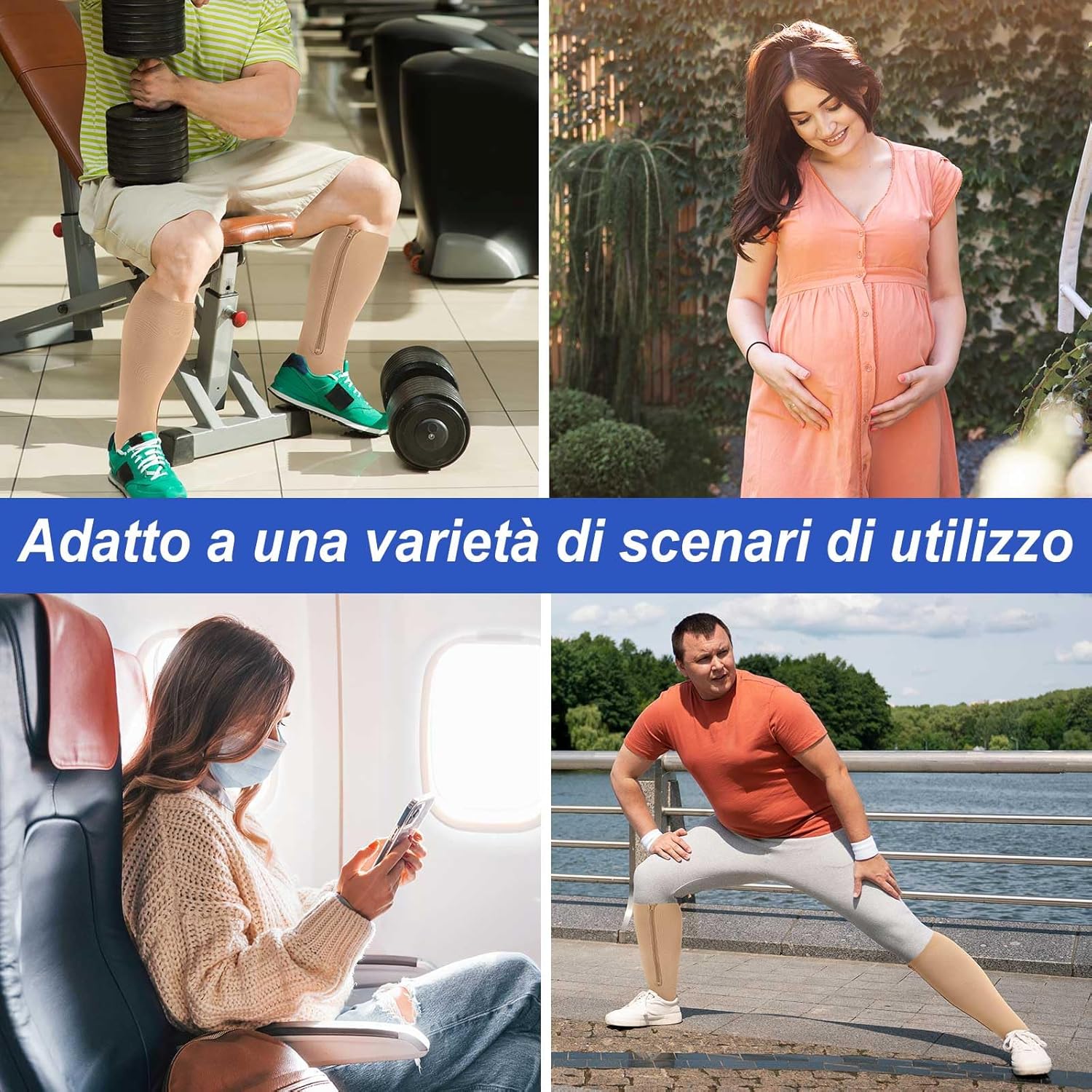 Thumbnail 6 de PUTUO Calze a Compressione Graduata 2XL–7XL