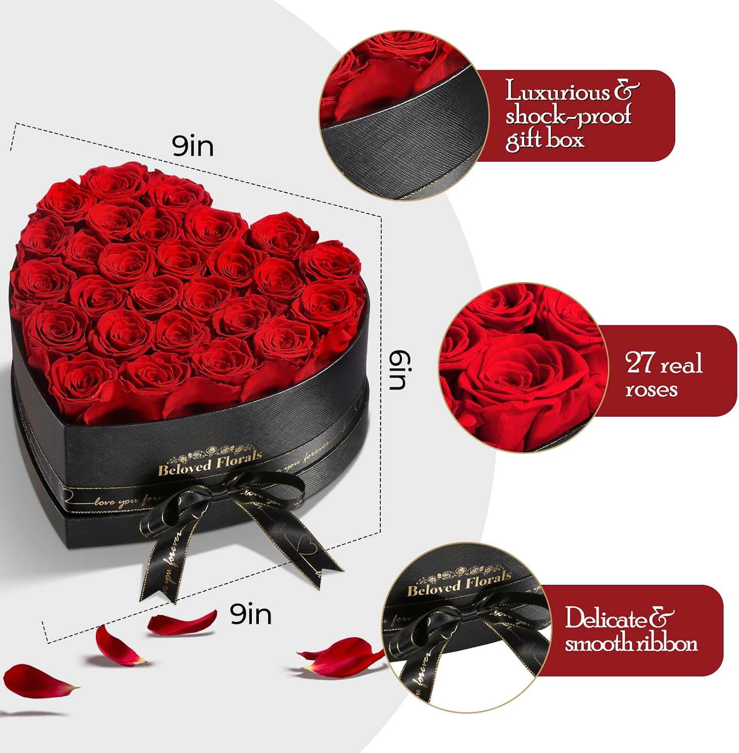 Thumbnail 2 de Auoasl 27 Preserved Rose Gift Box: Eternal Roses for Women