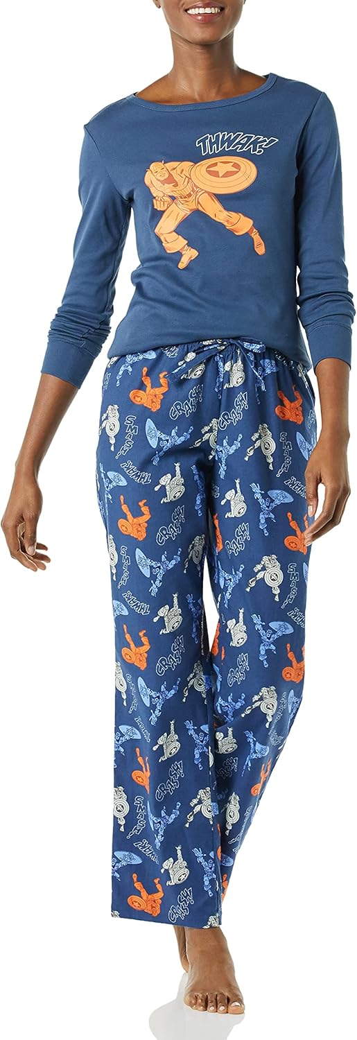 Thumbnail 6 de Amazon Essentials Disney | Marvel | Star Wars Damen Schlafanzug-Schlaf-Set aus Flanell