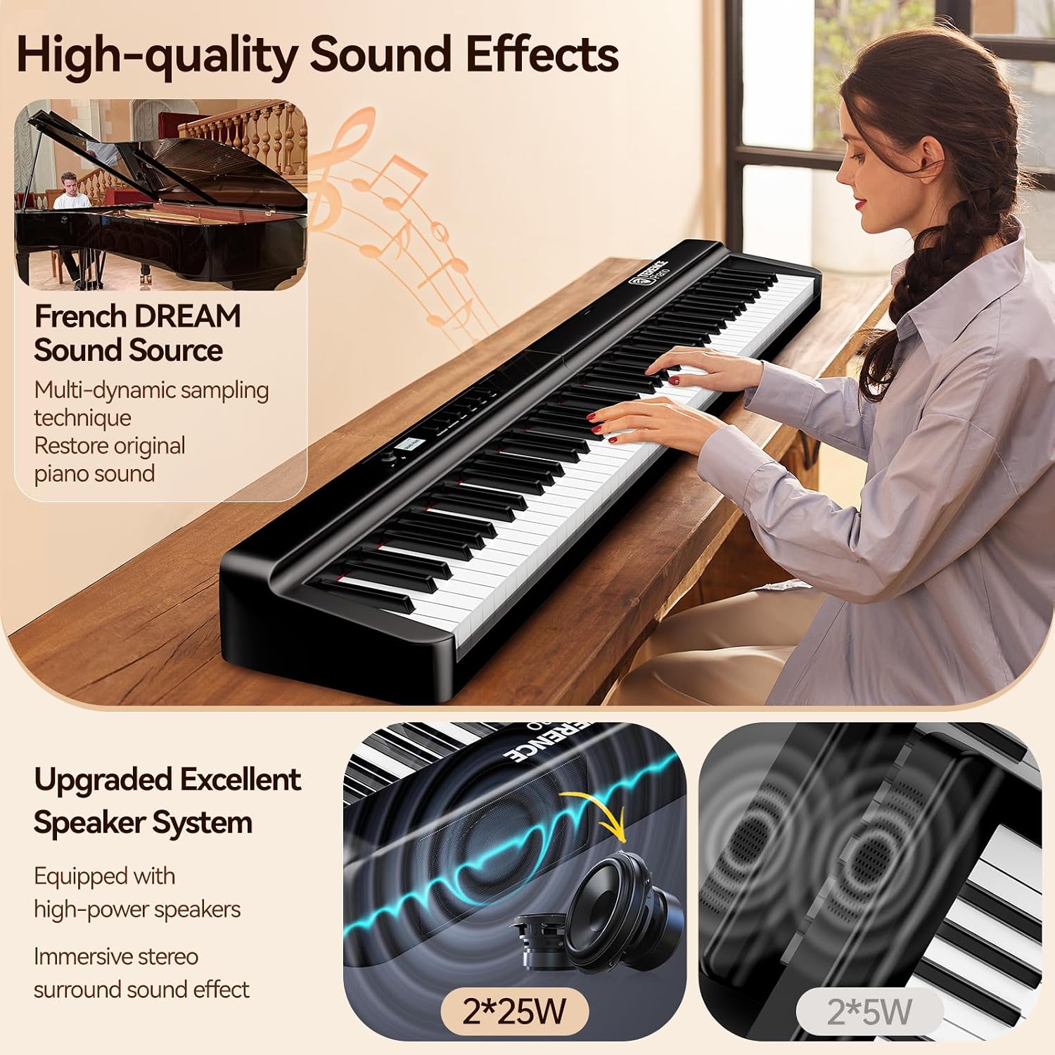 Detalle de TERENCE 88 key weighted digital piano