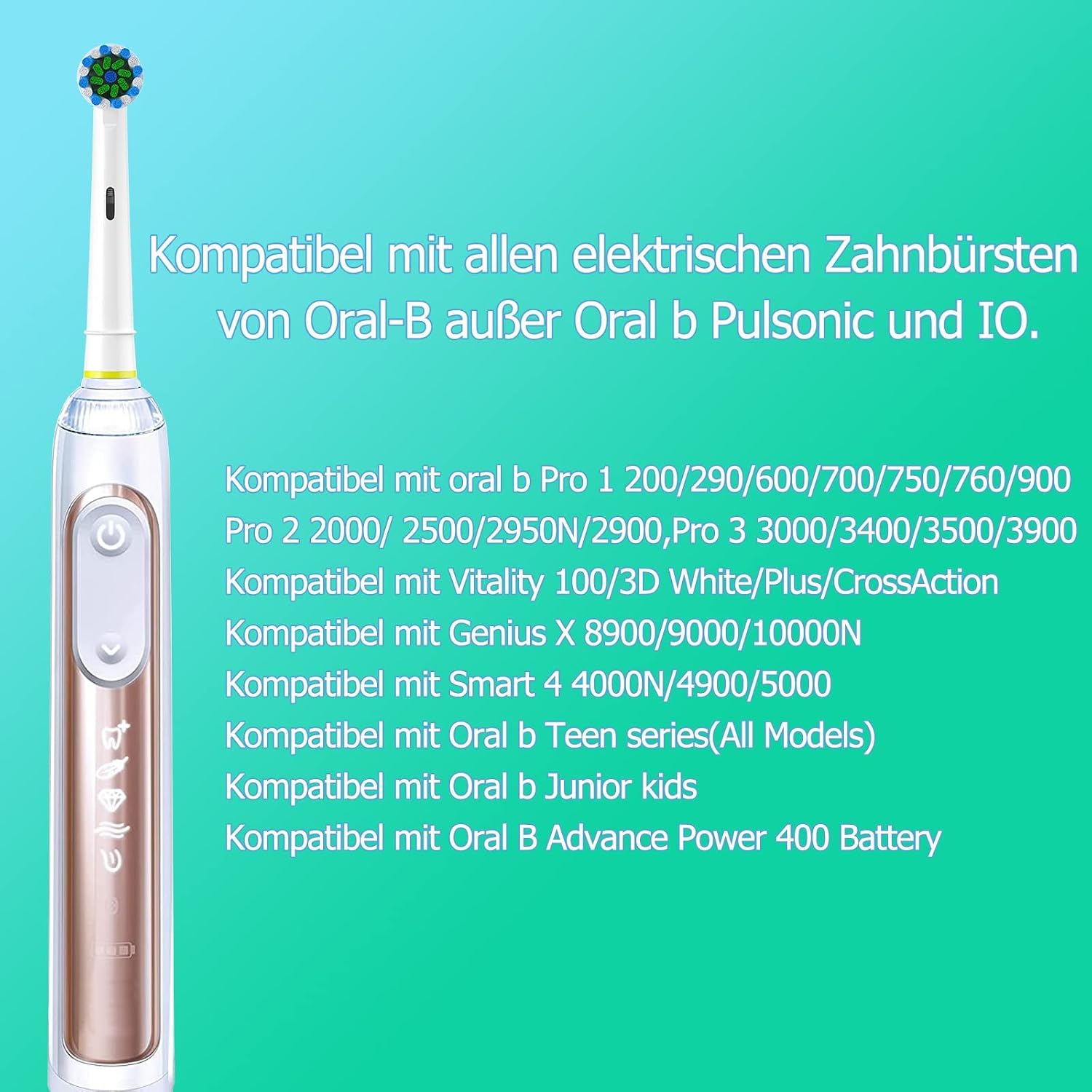Thumbnail 1 de Aufsteckbürsten für Braun Oral-B Elektrozahnbürsten – WENS Cross, 12er-Pack (kompatibel u. a. Pro/ Vitality)