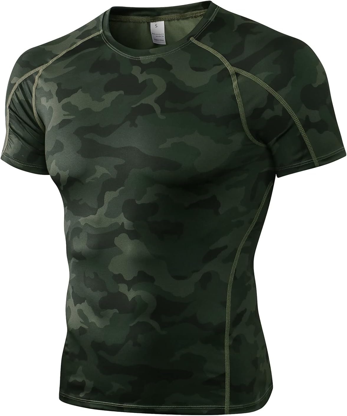 Thumbnail 5 de Yishengwan men’s short sleeve compression top – breathable, quick-drying gym base layer