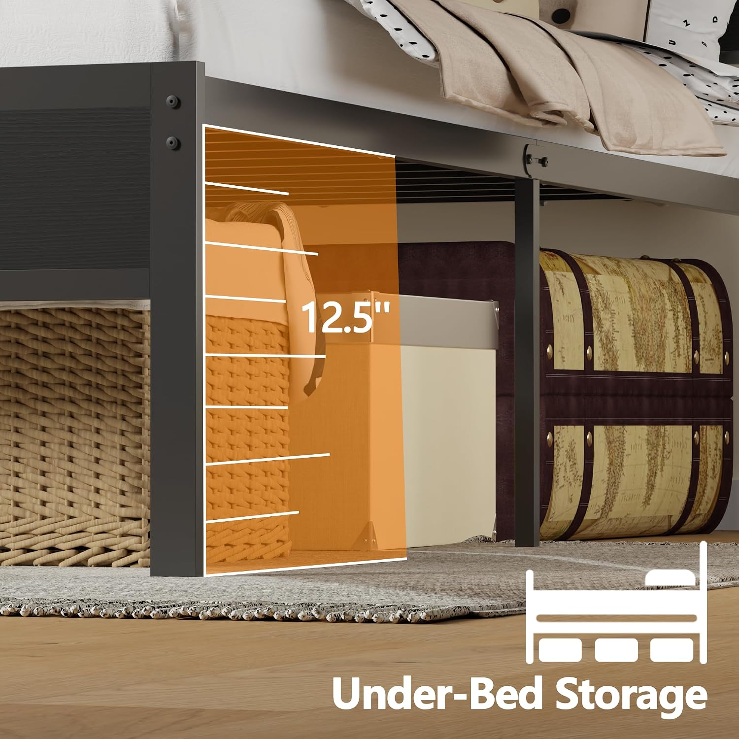 Detalle de Furnulem Twin Bed Frame