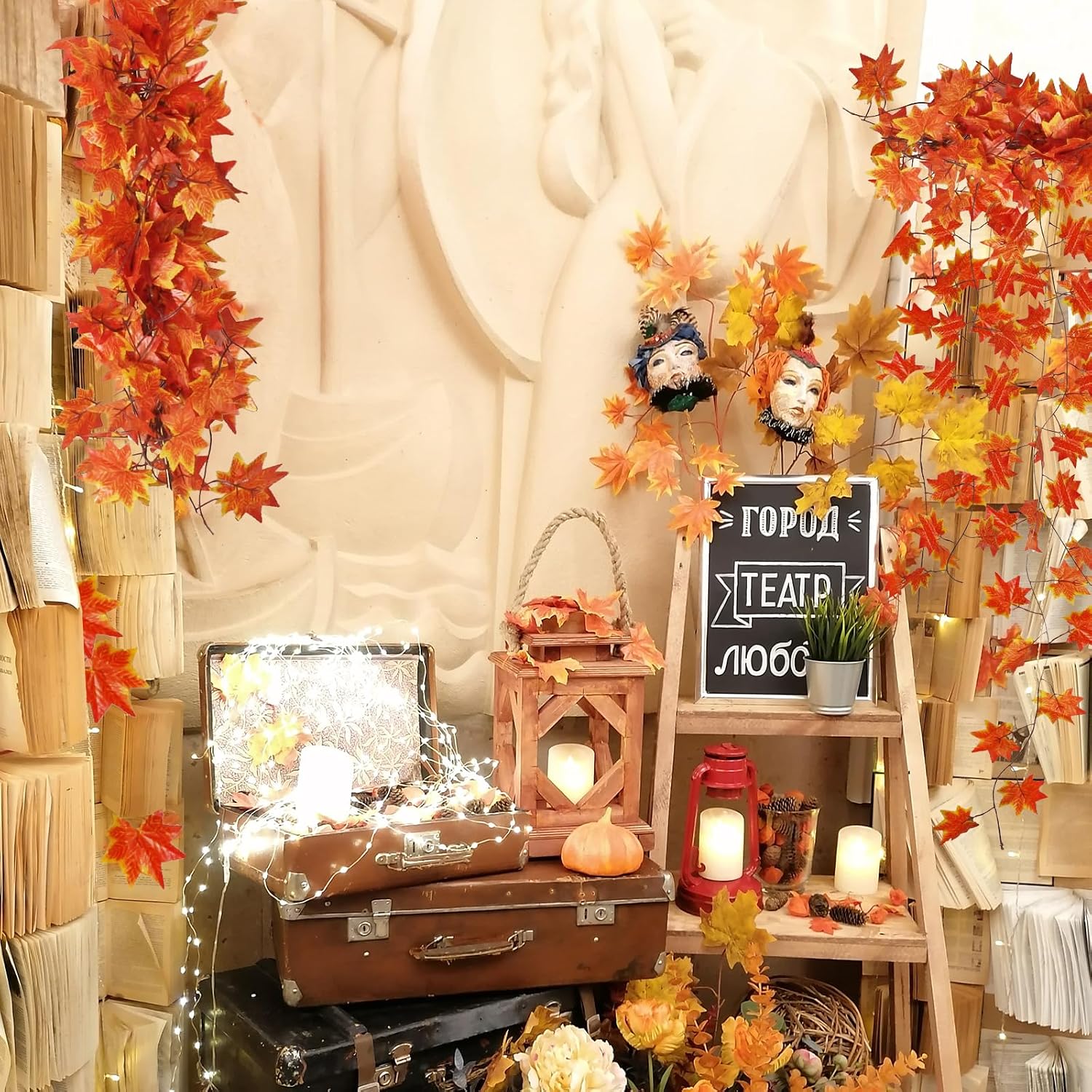 Thumbnail 1 de 24 pc autumn leaf garland vines