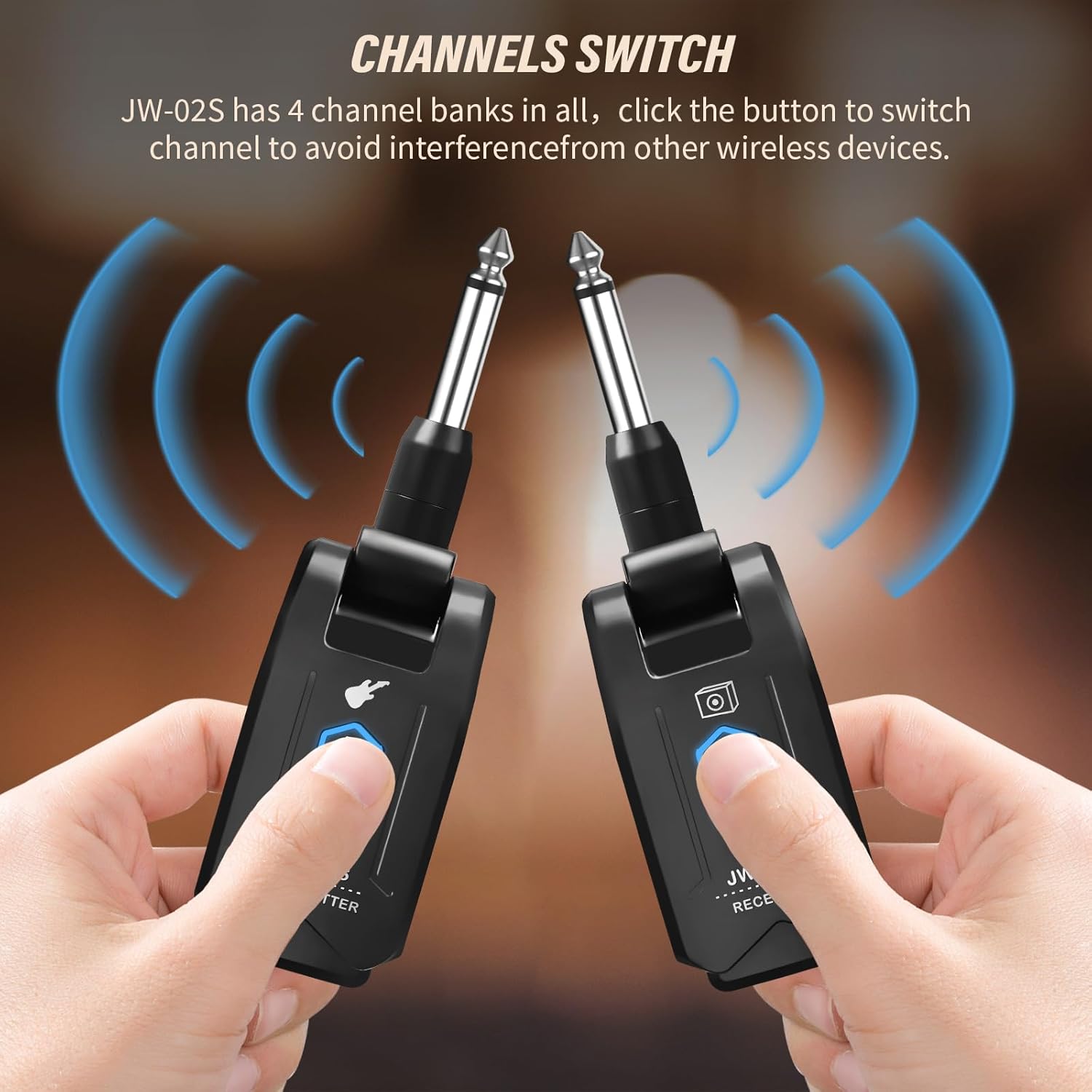 Detalle de JOYO Wireless Guitar System JW-02S