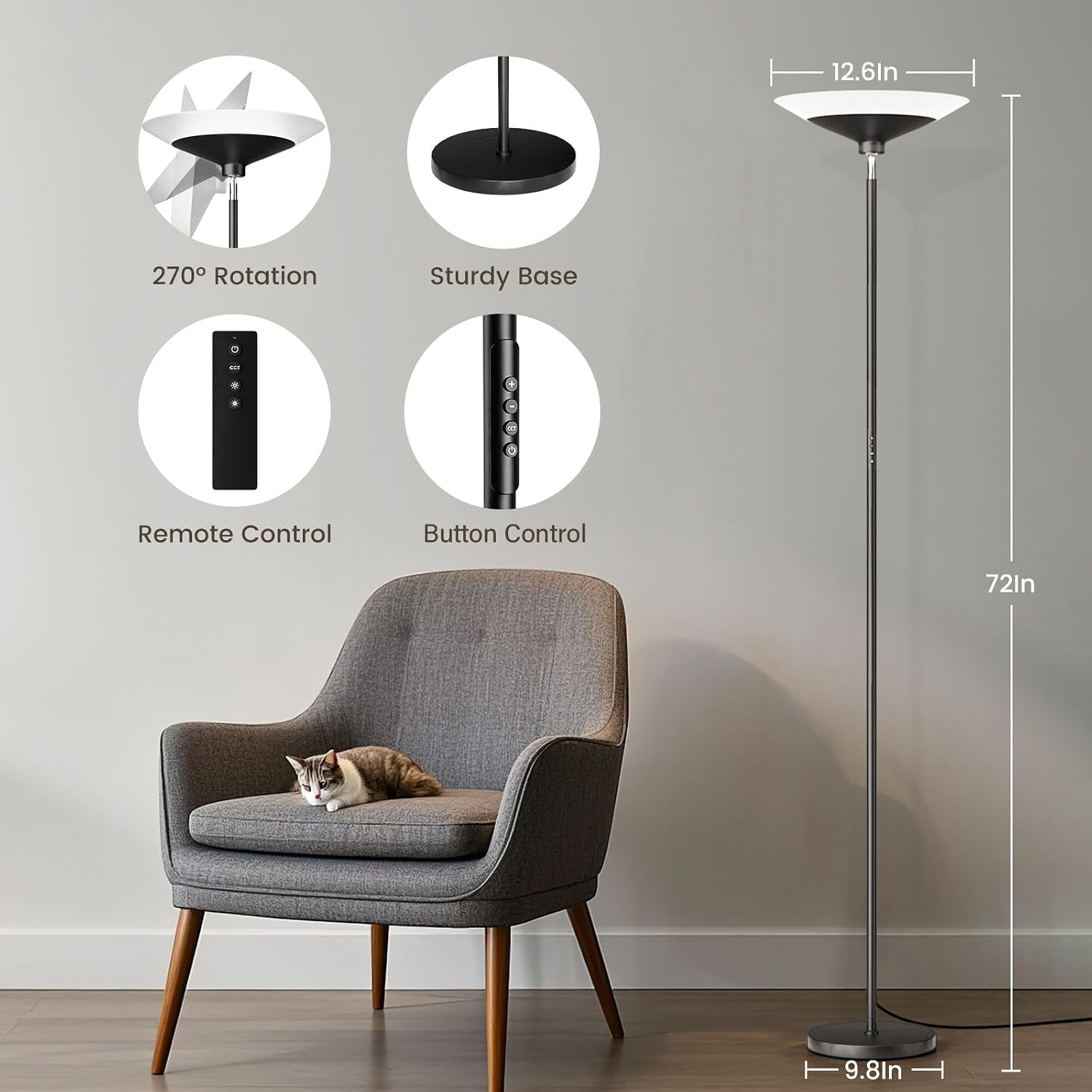Detalle 2 de SIBRILLE LED Floor Lamp 72-Inch