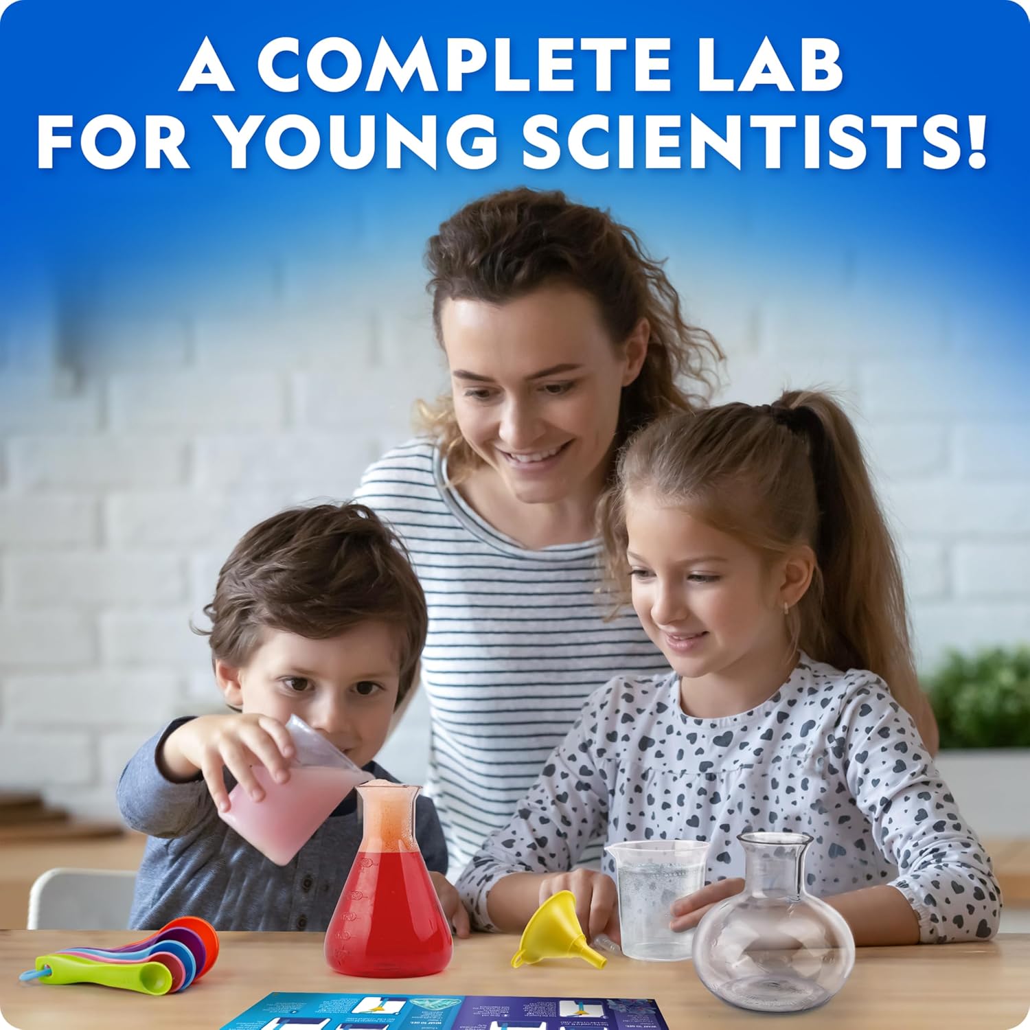 Detalle 2 de NATIONAL GEOGRAPHIC Kids Junior Chemistry Set – Full Early Learning Lab Kit (50 Experiments, 20+ Lab Tools)