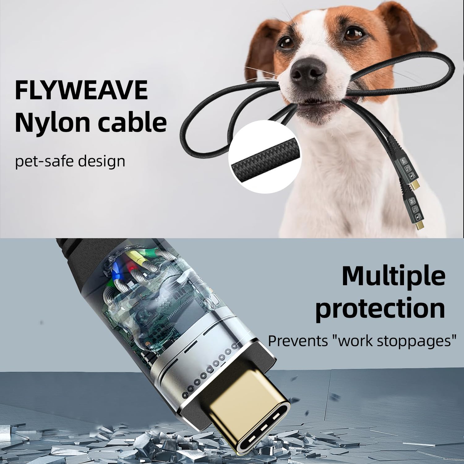 Thumbnail 5 de CAKOBLE Thunderbolt 5 Cable 2m (80Gbps, 16K/8K@60Hz, 240W USB-C charging)