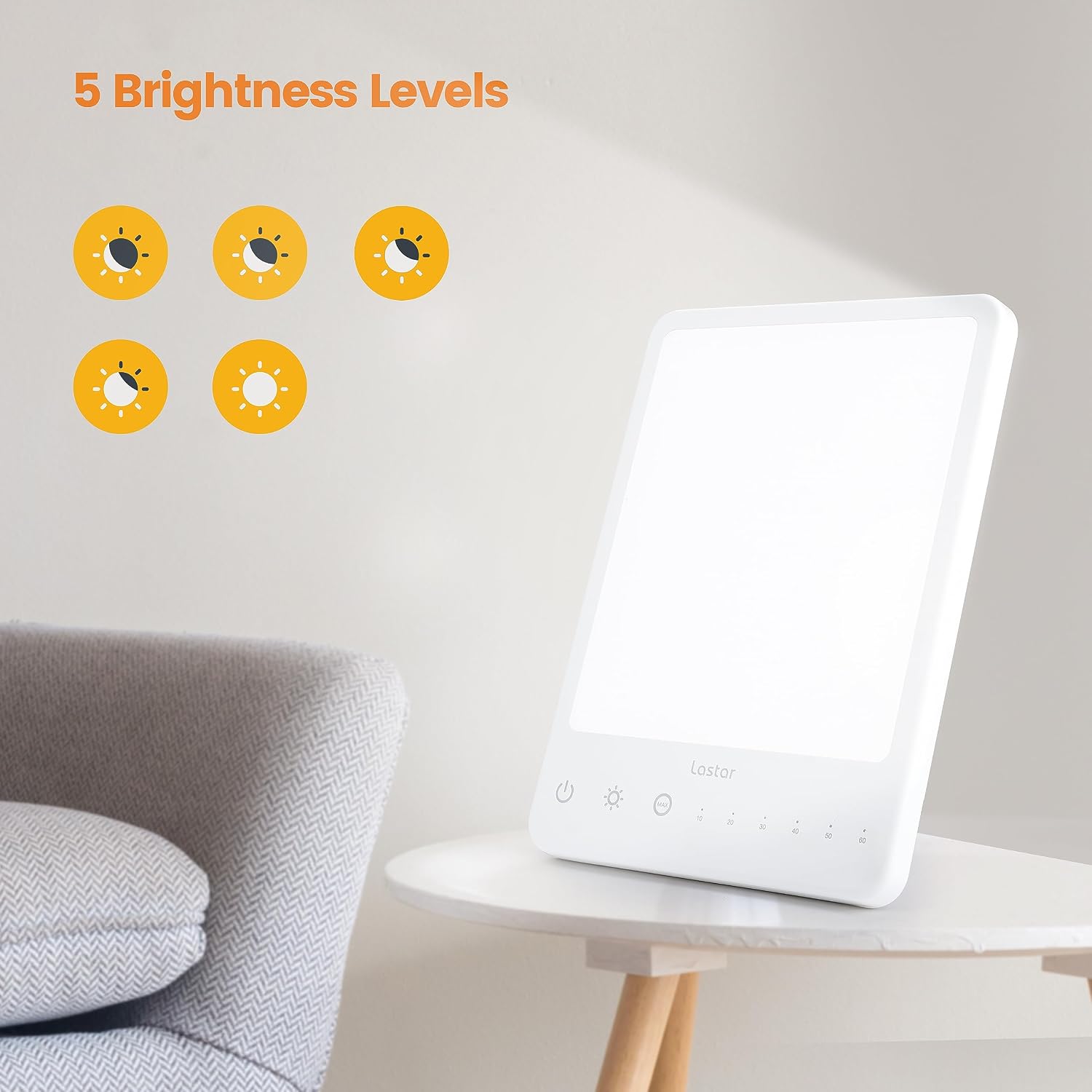 Detalle 2 de LASTAR CM003 Sun Lamp, 10,000 Lux UV-Free Light with Timer