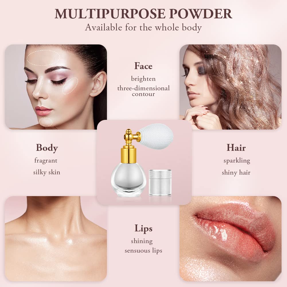 Detalle 2 de AOOWU Glitzer Spray (Silber) – Glitterspray für Face & Body für Party, Rave und Bühne
