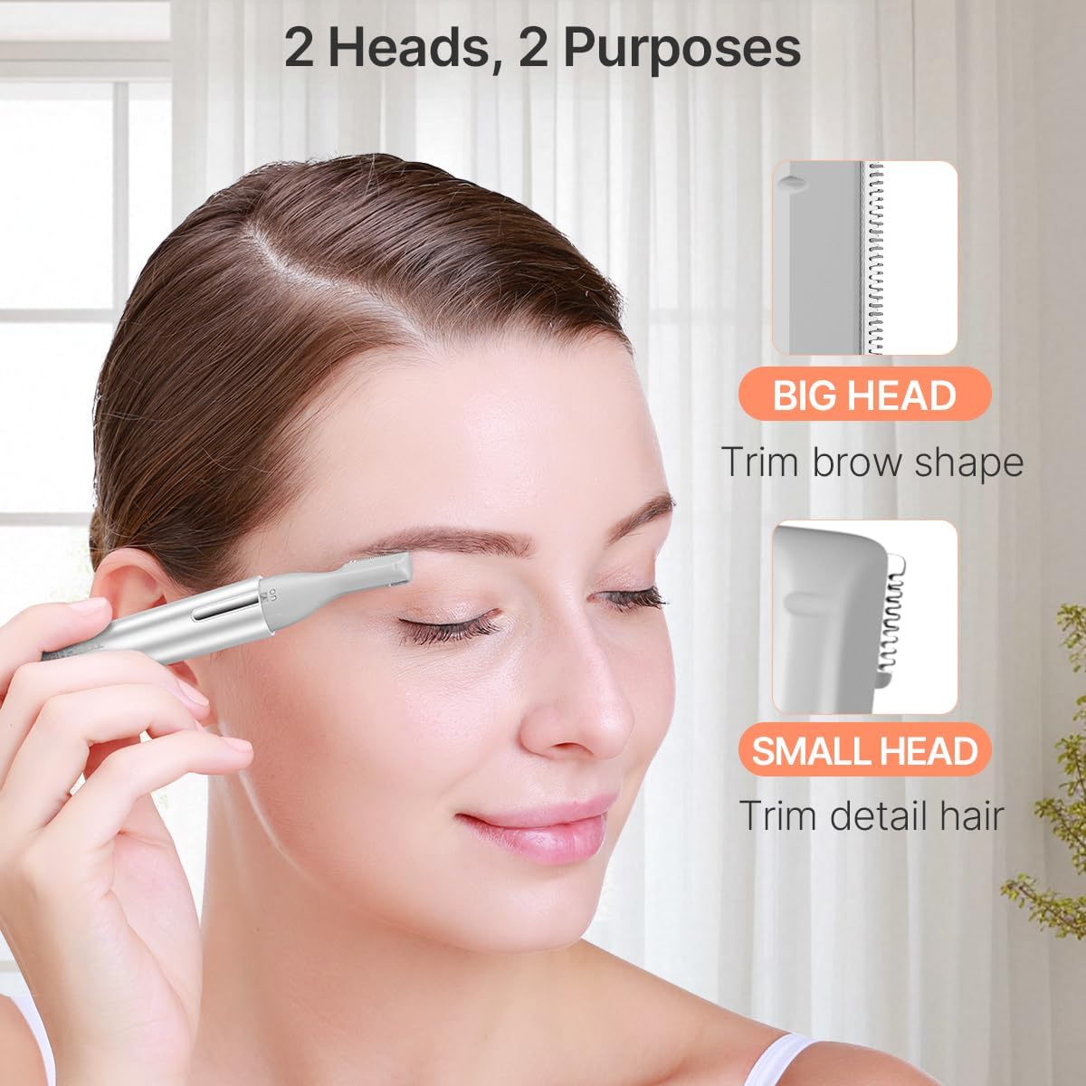 Thumbnail 2 de TOUCHBeauty Electric Eyebrow Trimmer AG-1658 (Silver) – compact facial hair remover for precise shaping