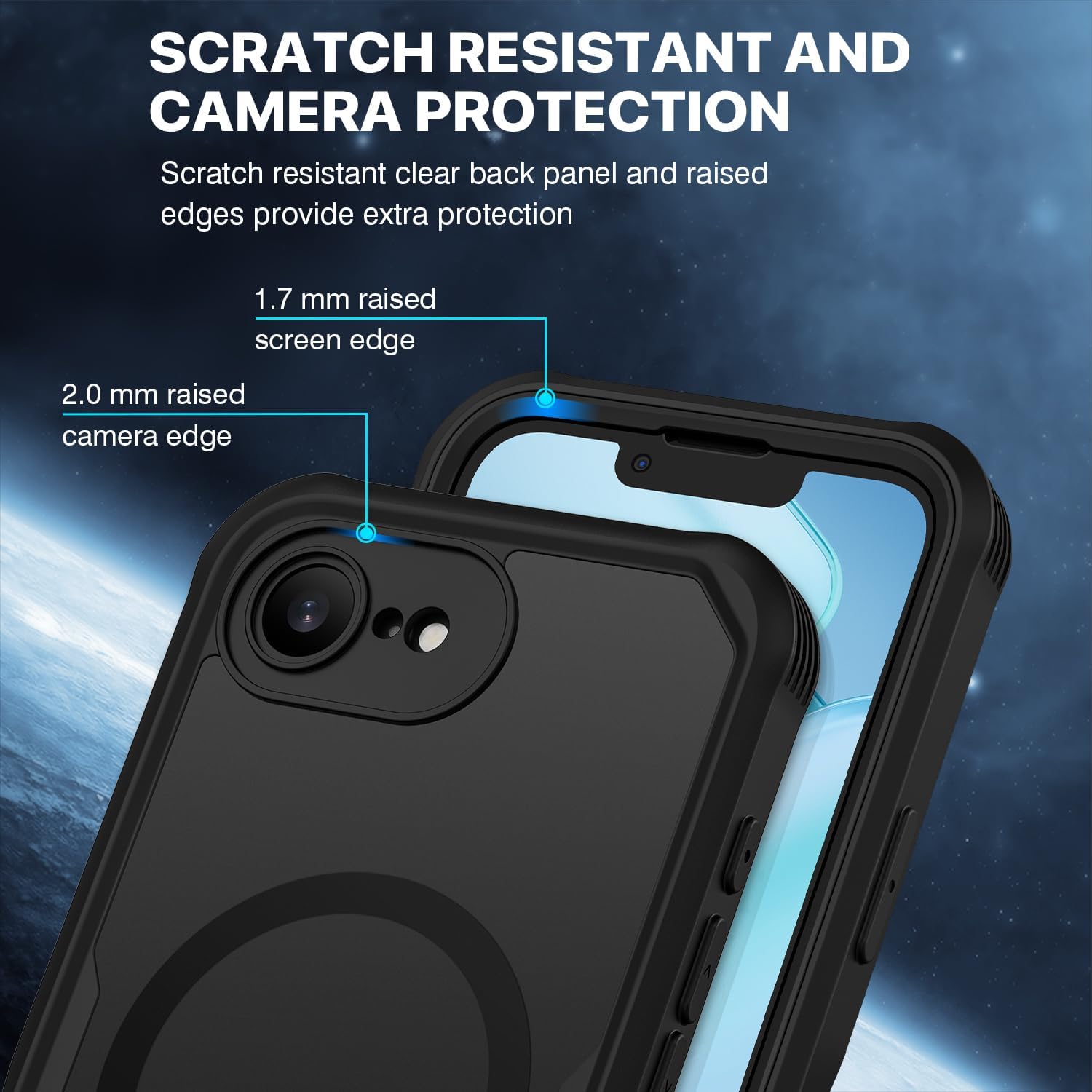 Thumbnail 6 de CENHUFO Magnetic Privacy Case for iPhone 16E / iPhone 17E with MagSafe + built-in 9H privacy screen protector (Black)
