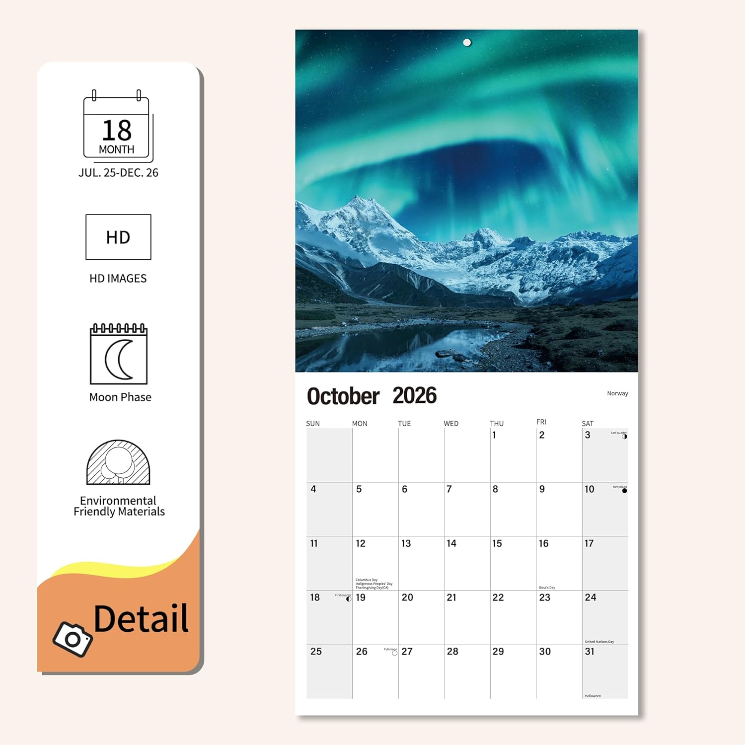 Thumbnail 3 de 2026 Wall Calendar 12x24" ⚙