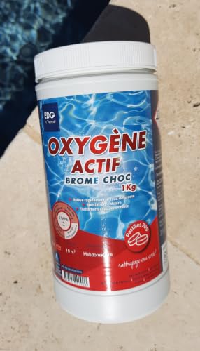 Detalle de EDG by AQUALUX International – Oxygène Actif sans Chlore & Brome Choc Spa/Piscine, Pastilles 20g (1kg) – Activateur de Brome