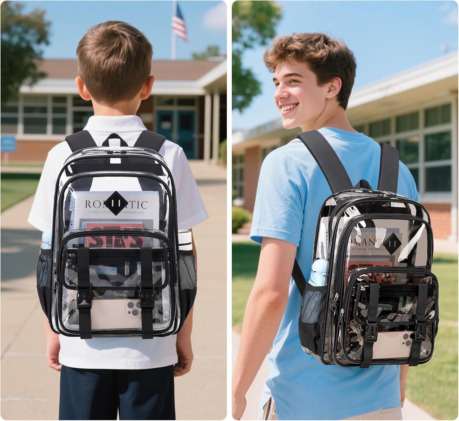 Thumbnail 5 de QIXIHU Large Clear Stadium Backpack 1