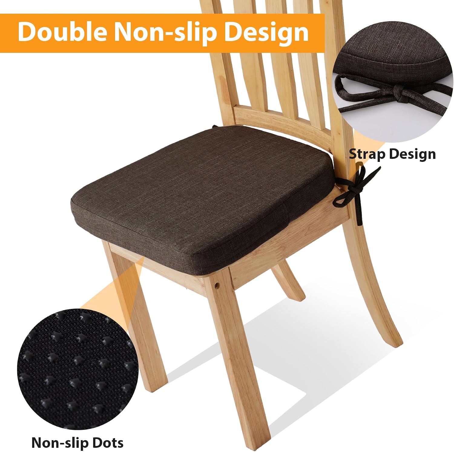 Thumbnail 2 de Ruqmuis Dining Chair Cushions 17" x 16